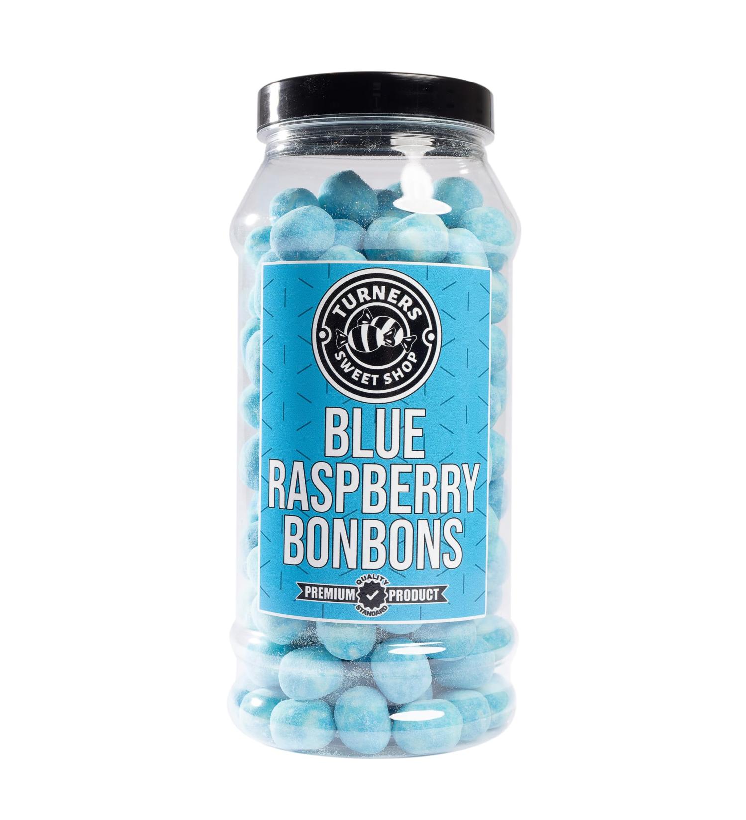 Blue Raspberry BonBons - 620g by Turners Sweet Shop Traditional Retro Gift Jar Classic Original Pick & Mix Sweets Quality Confectionary Fantastic Gifts for Him Her or Them