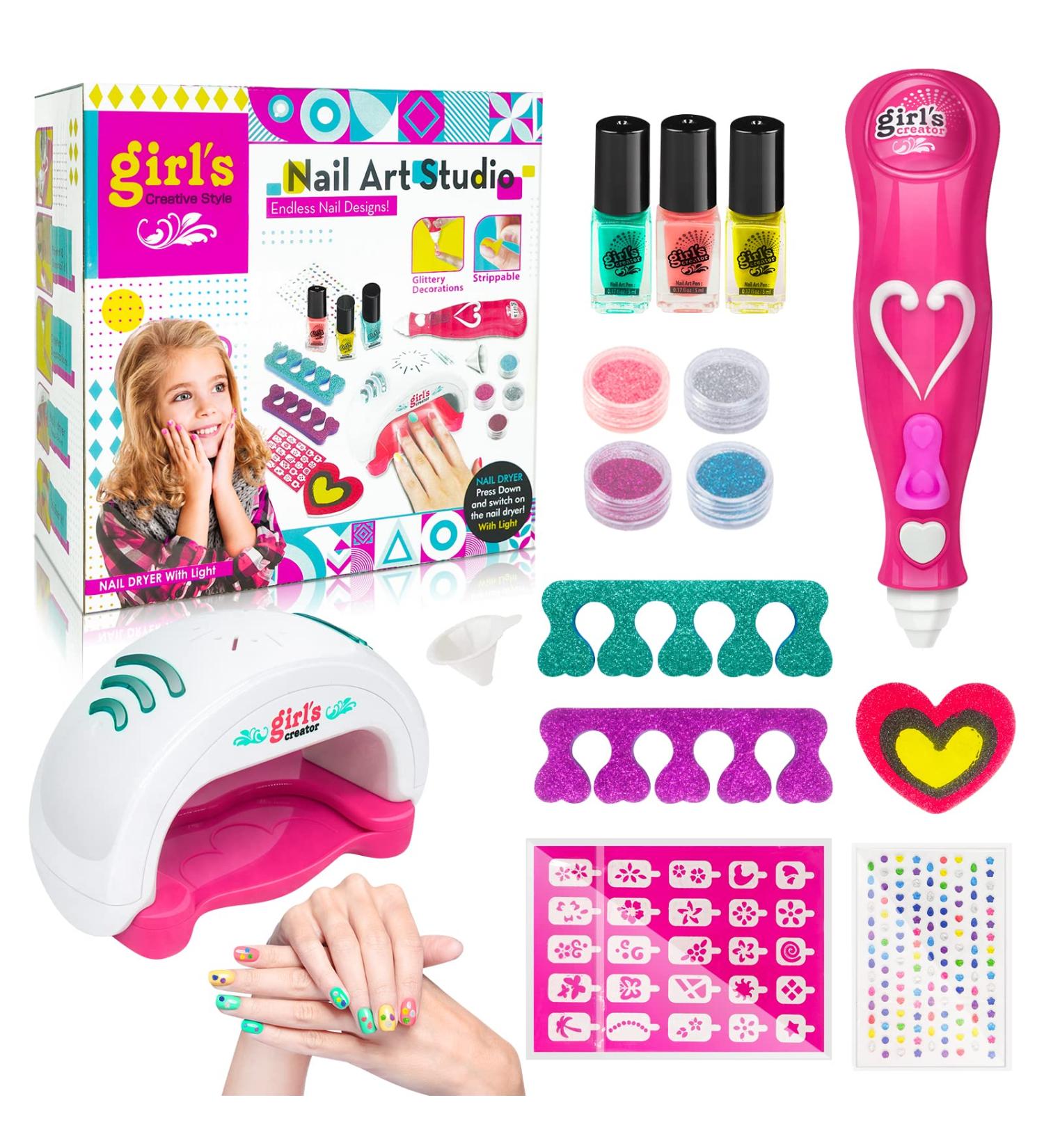 Kids Nail Polish Sets for Girls Gifts for Girls Nail Varnish Sets Kids Makeup Sets for Girls Nail Art Kit kids Makeup Sets Girls Toys Age 7 8 9 10 11 12 for Birthday Present Christmas Party - Buy Online on GoSupps.com
