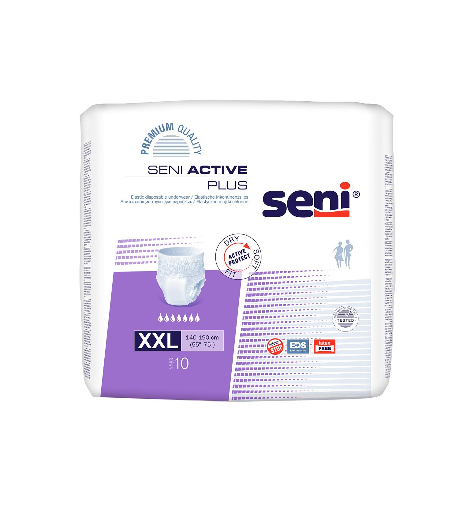 Seni Active Plus - Size XX-Large (140-190 cm) 2XL (10 pieces)