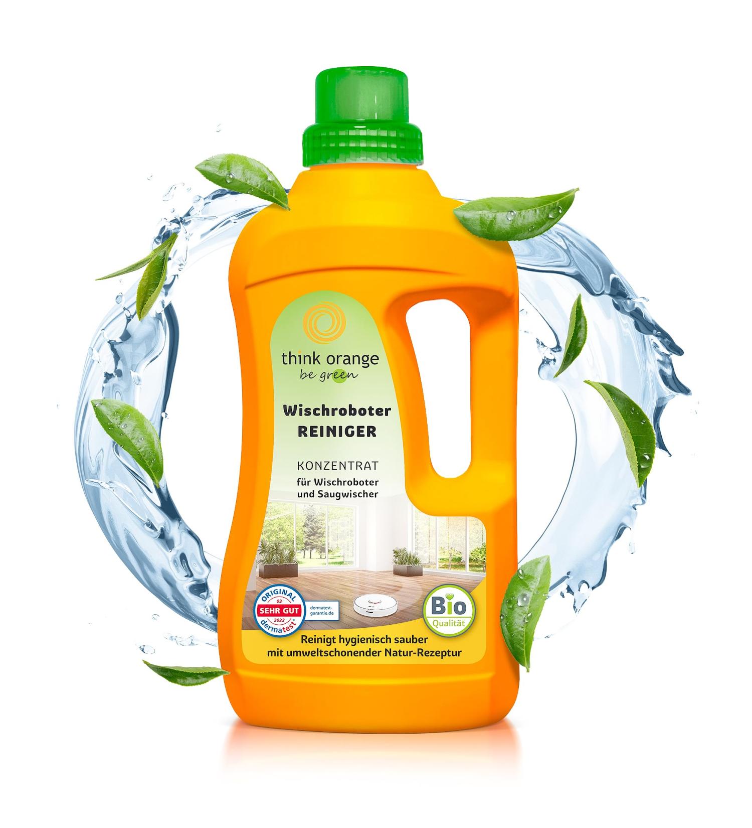 Soil Cleaner for Moped Robots - Eco-Friendly Cleaning Concentrate | 1L for Wiping Robots & Suction Wipers | Effective Dirt Removal Foam-Free All Surfaces | Think Orange Be Green - Buy Online on GoSupps.com