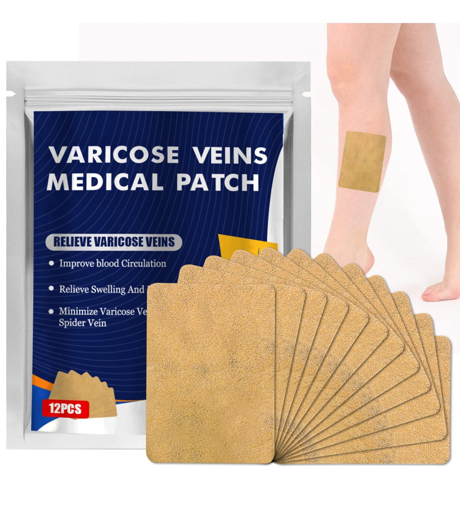 EFINITYER Varicose Veins Treatment Patch - Promotes Metabolism, Improves Blood Circulation, Relieves Heavy Tired Legs - Yellow (12 Pcs) - Buy Online on GoSupps.com