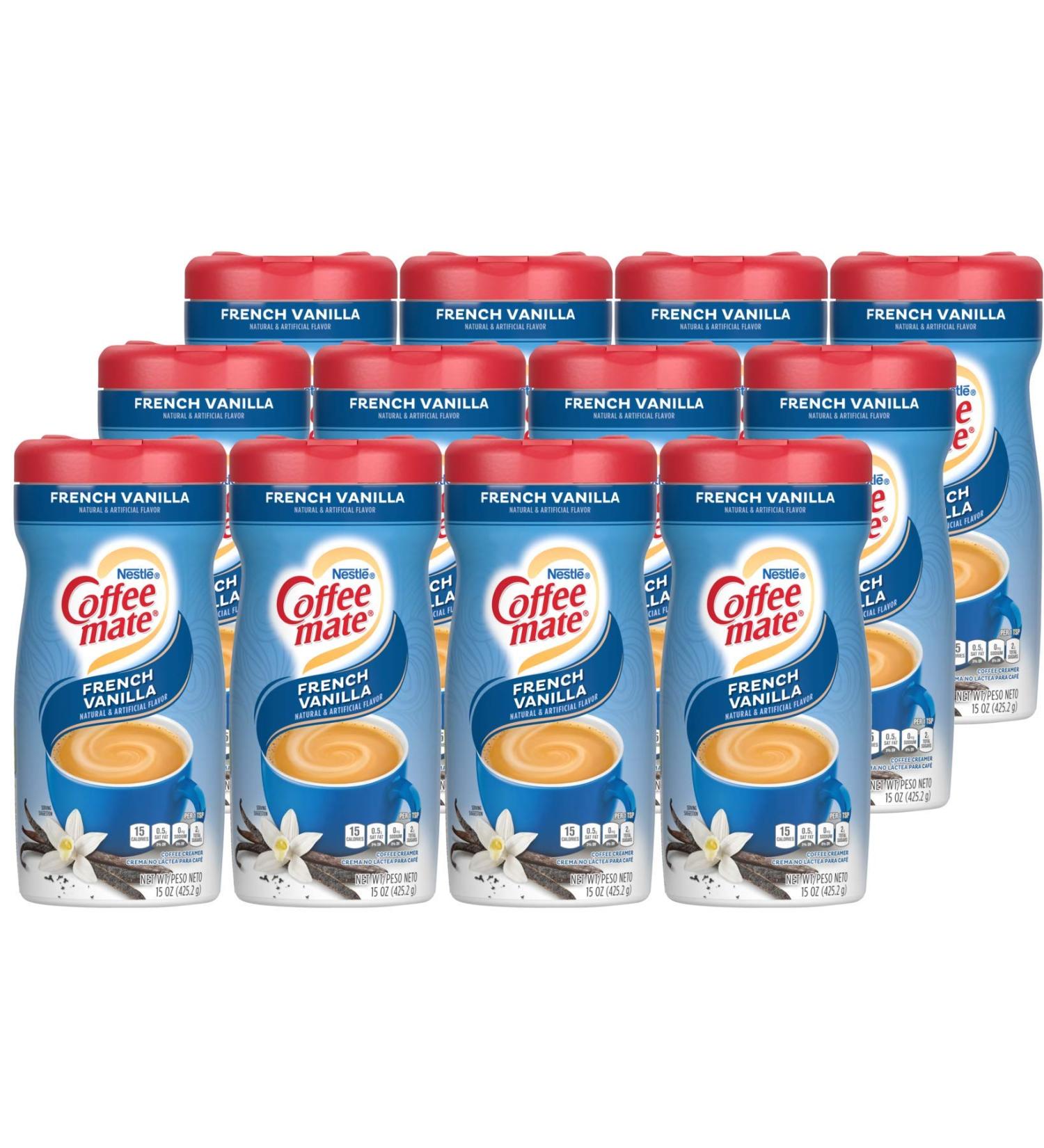 Nestle Coffee mate French Vanilla Non-Dairy Powder Creamer 15oz (Pack of 12) - Buy Online on GoSupps.com