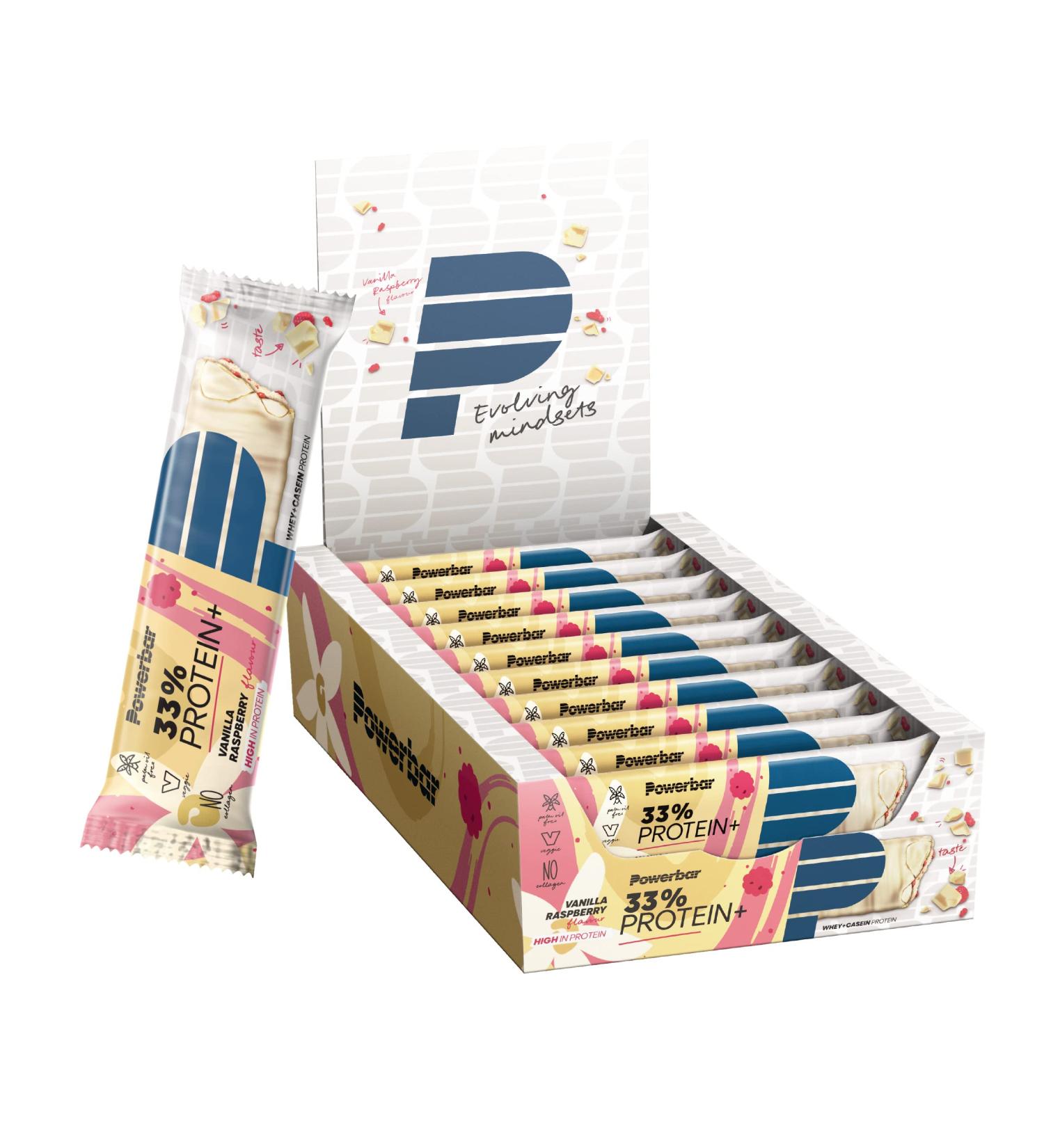 Powerbar Protein Plus Set of 10 Nutritive Bars 33% Vanilla Raspberry 90 g - Buy Online on GoSupps.com