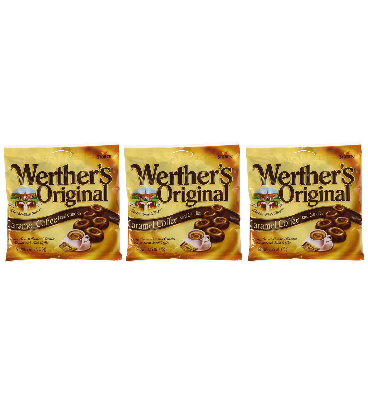 Werther's Original Caramel Coffee Hard Candies - 2.65 oz | 3 Pack | Delicious Caramel Treats for Coffee Lovers - International Shipping Available - Buy Online on GoSupps.com