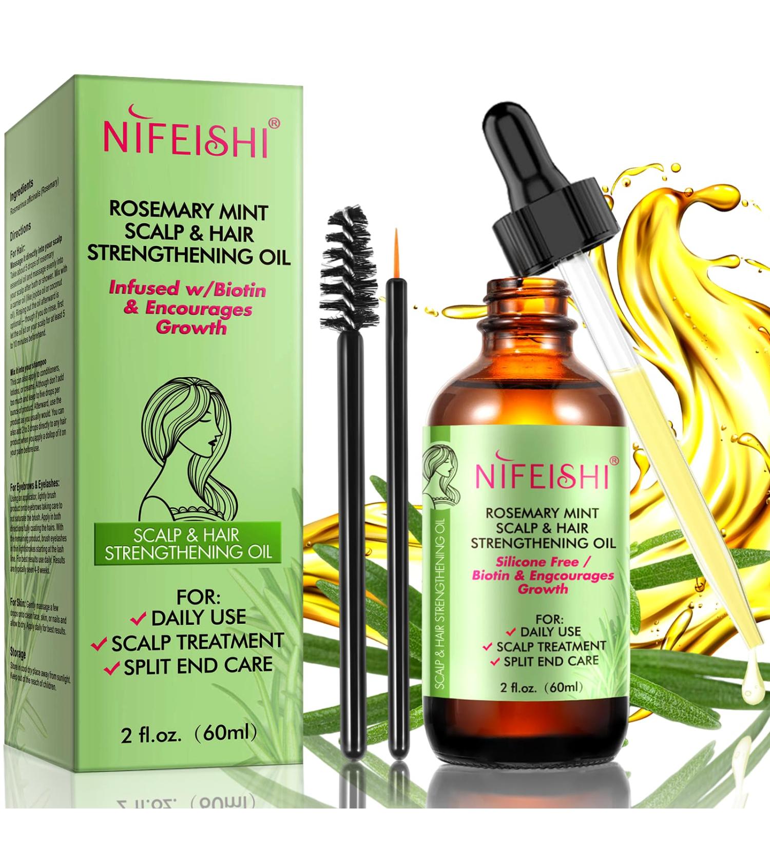 100% Natural Rosemary Oil for Hair Growth | 60ml Rosemary Oil for Scalp Aromatherapy & Massage - Buy Online on GoSupps.com
