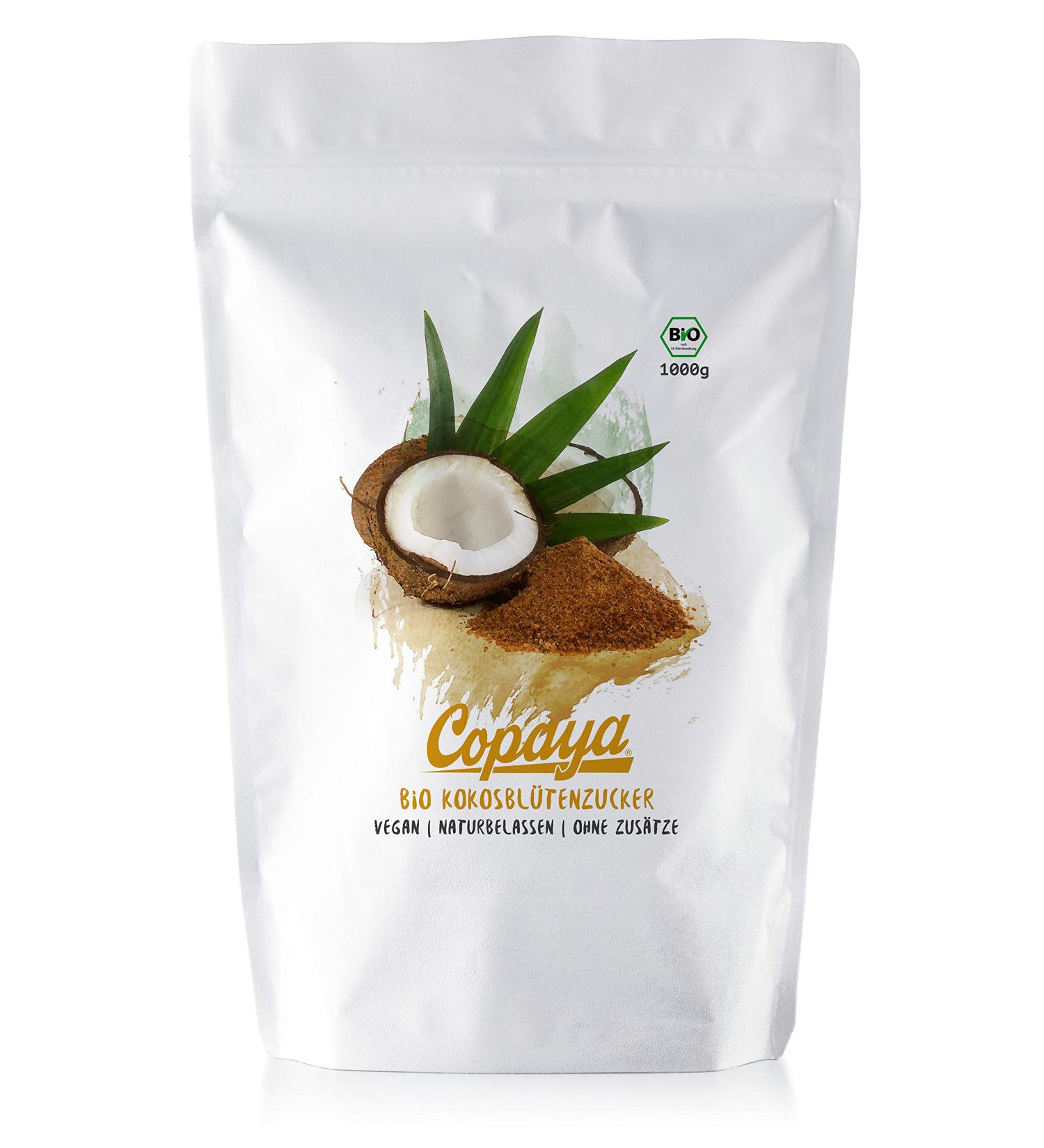 Organic Coconut Blossom Sugar 1000g | Premium Quality Sugar Substitute | Bulk Pack | Additive-Free Coconut Sugar - Buy Online on GoSupps.com