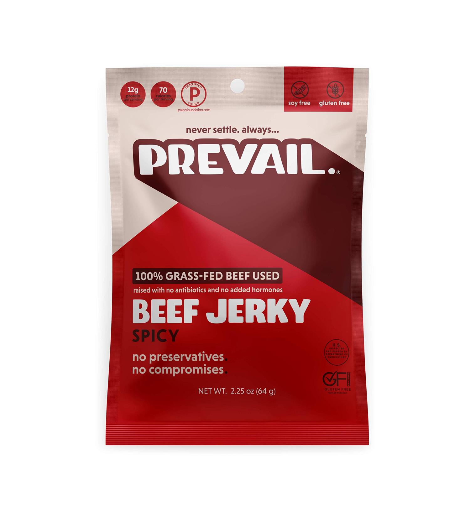 Bulk Grass Fed Beef Jerky - Low Sodium, Keto, Paleo | Spicy 3 Pack (2.25oz each) | 12g Protein | Gluten & Soy Free - Buy Online on GoSupps.com
