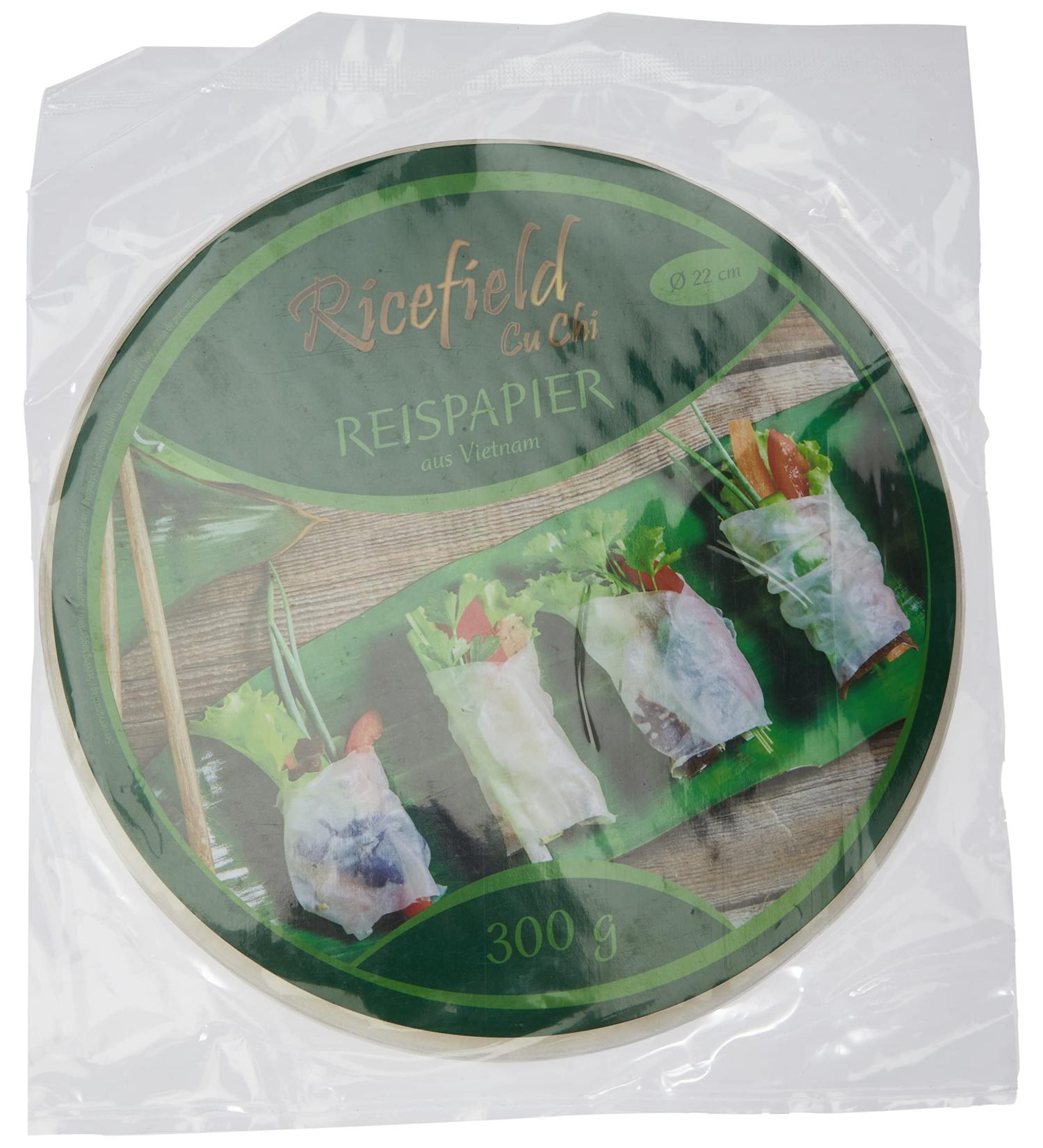 Buy Ricefield Round Rice Paper 22 cm (300g) | Premium Quality for Spring Rolls & Culinary Creations - Fast International Shipping - Buy Online on GoSupps.com