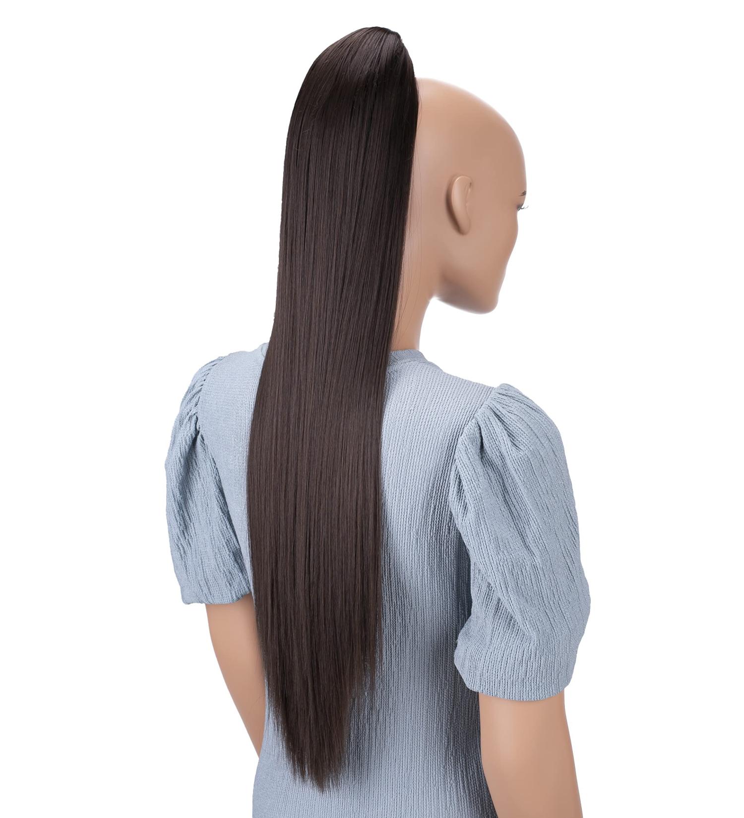 CAISHA 28 Extra Long Brown Straight Ponytail Hairpiece | Heat-Resistant Synthetic Fibres | #10 H160 - Buy Online on GoSupps.com
