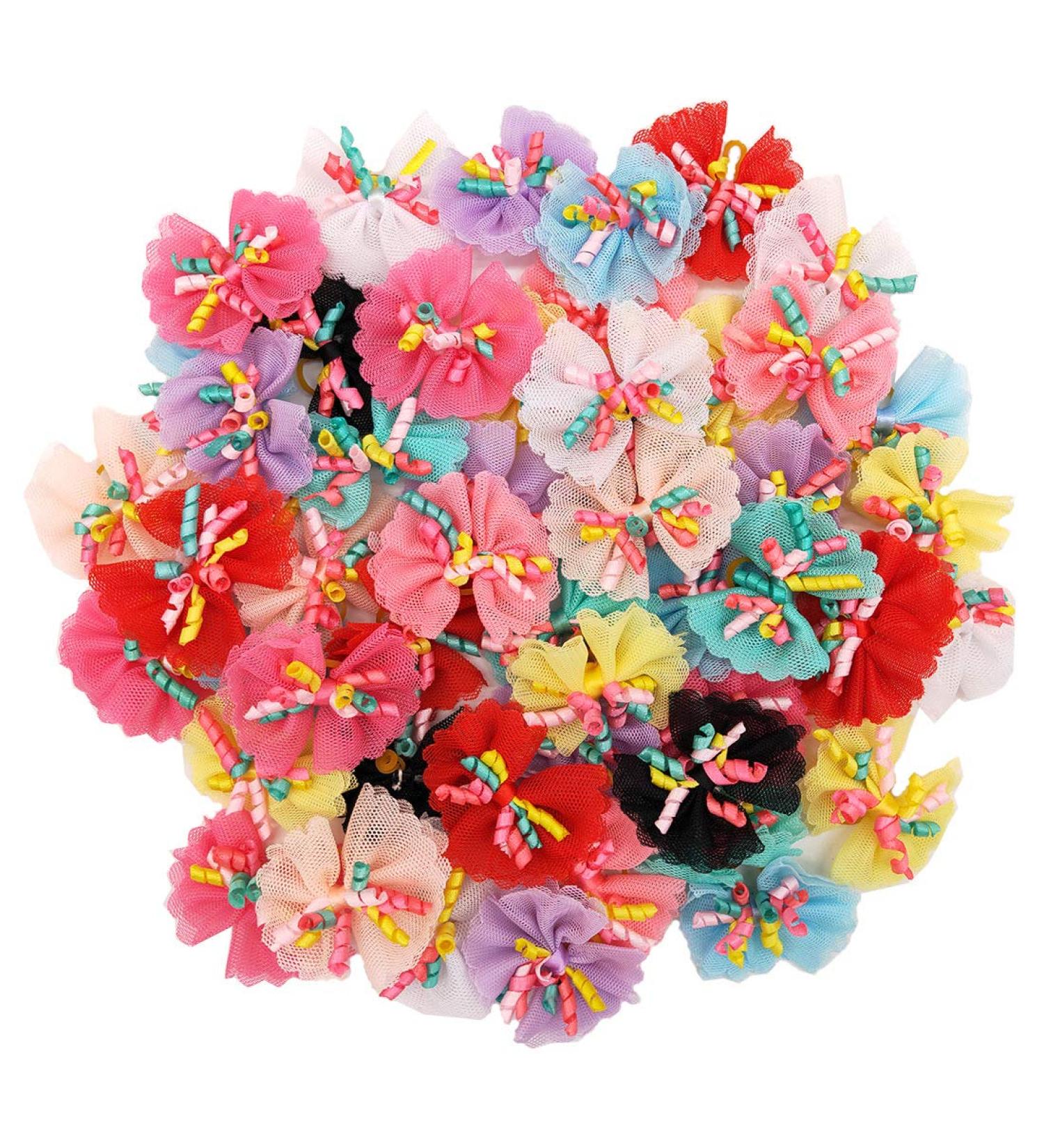 Sufermoe 32 Pcs Multicolored Dog Hair Bows Grooming Accessory Set - Buy Online on GoSupps.com