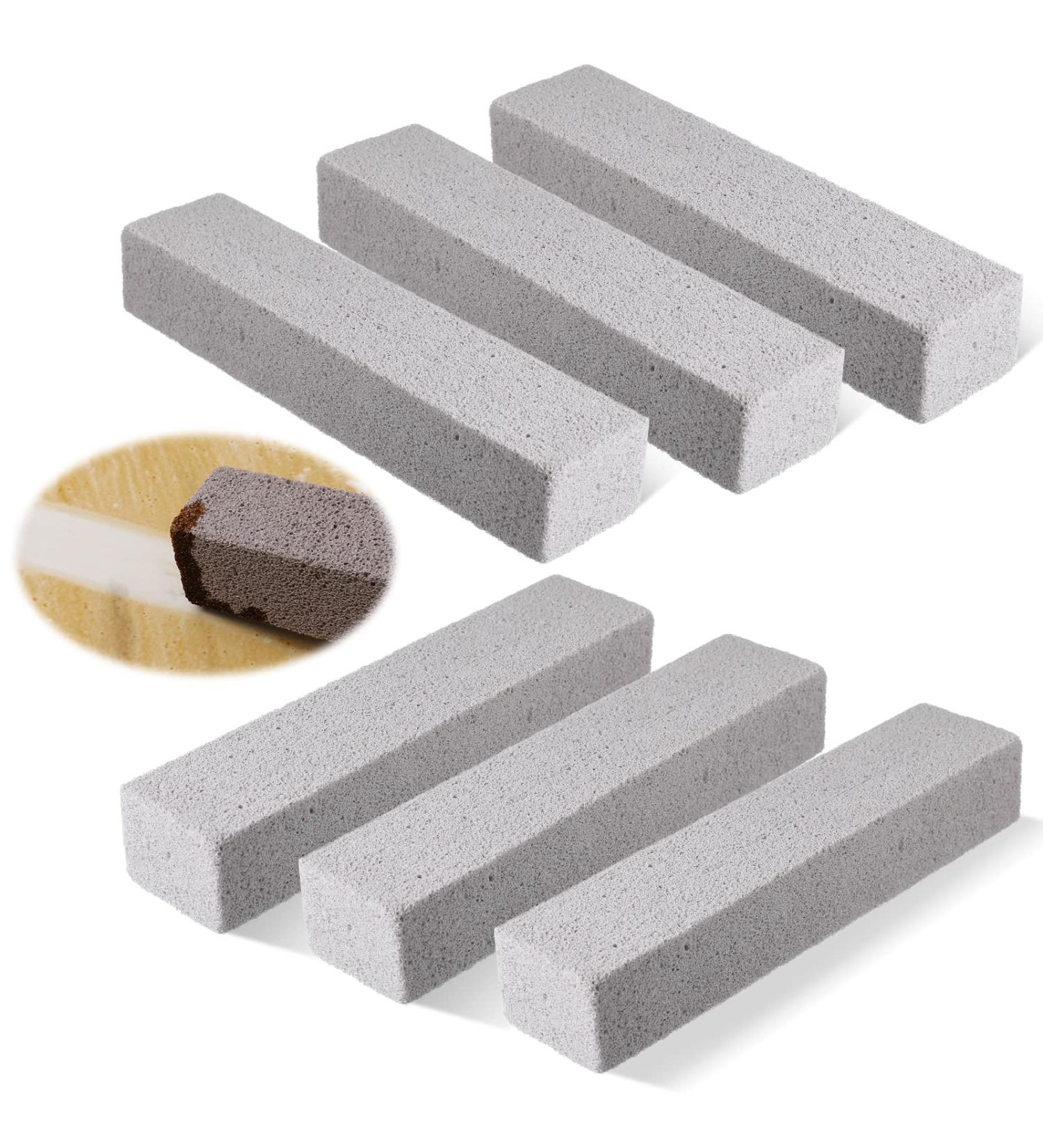 Bimsstein Cleaner Brushes - 6 Pieces Blue Pumice Stone for Grill & Oven Cleaning | Effective Kitchen Roasting & BBQ Cleaning Solution - Buy Online on GoSupps.com
