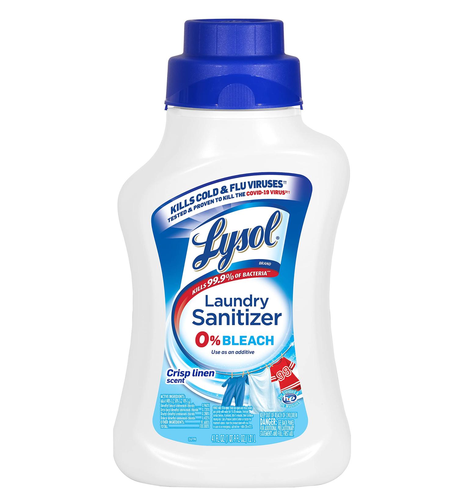 Lysol Laundry Sanitizer Additive 41oz - Eliminates Bacteria & Odors, Crisp Linen Scent - Buy Online on GoSupps.com