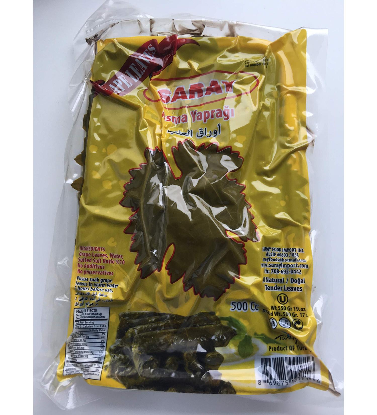 500g Premium Grape Leaves - Fresh and Delicate | High Quality for Mediterranean Cooking - Buy Online on GoSupps.com