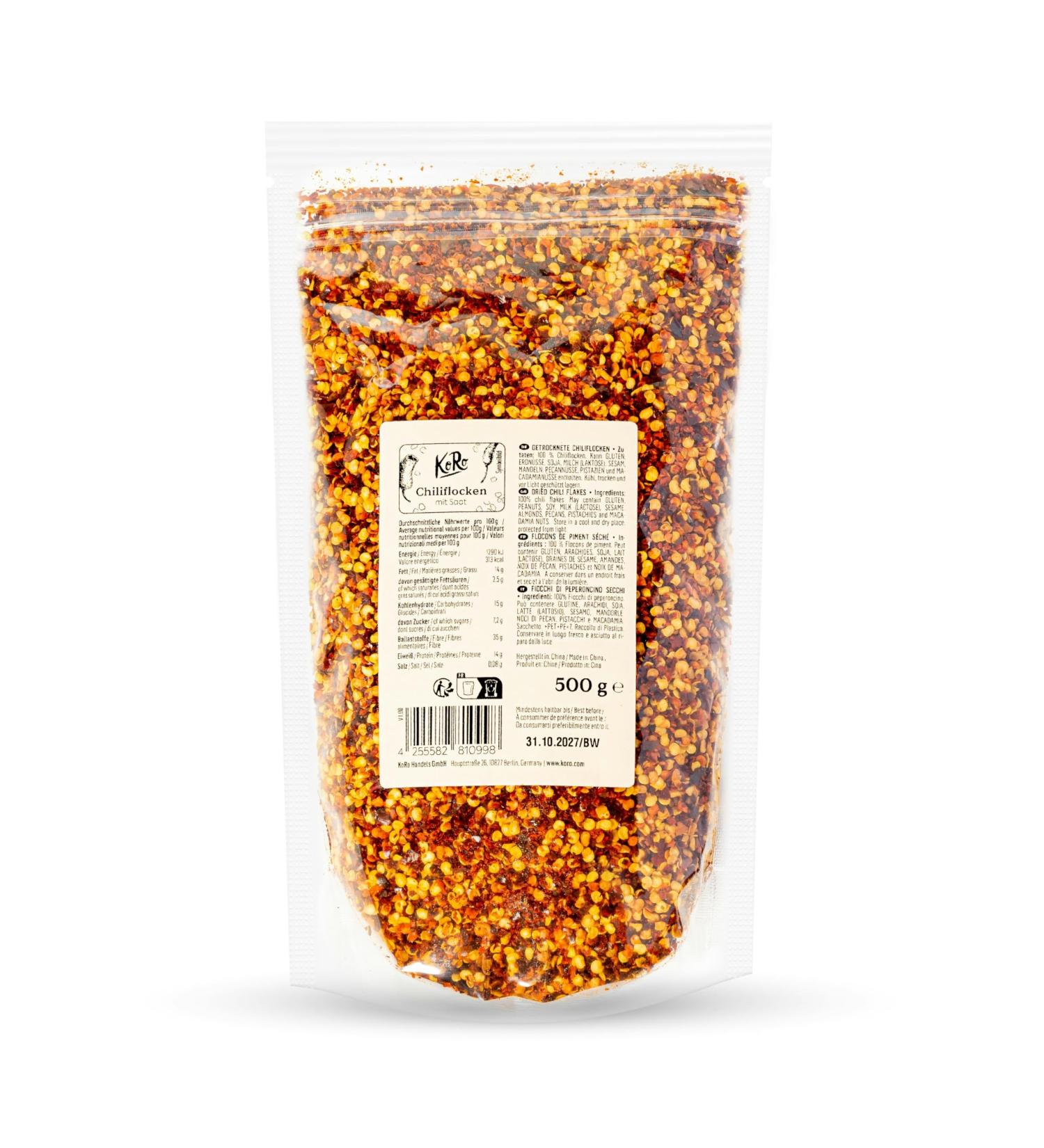  KoRo KoRo - Chilli flakes 500 g - Buy Online on GoSupps.com