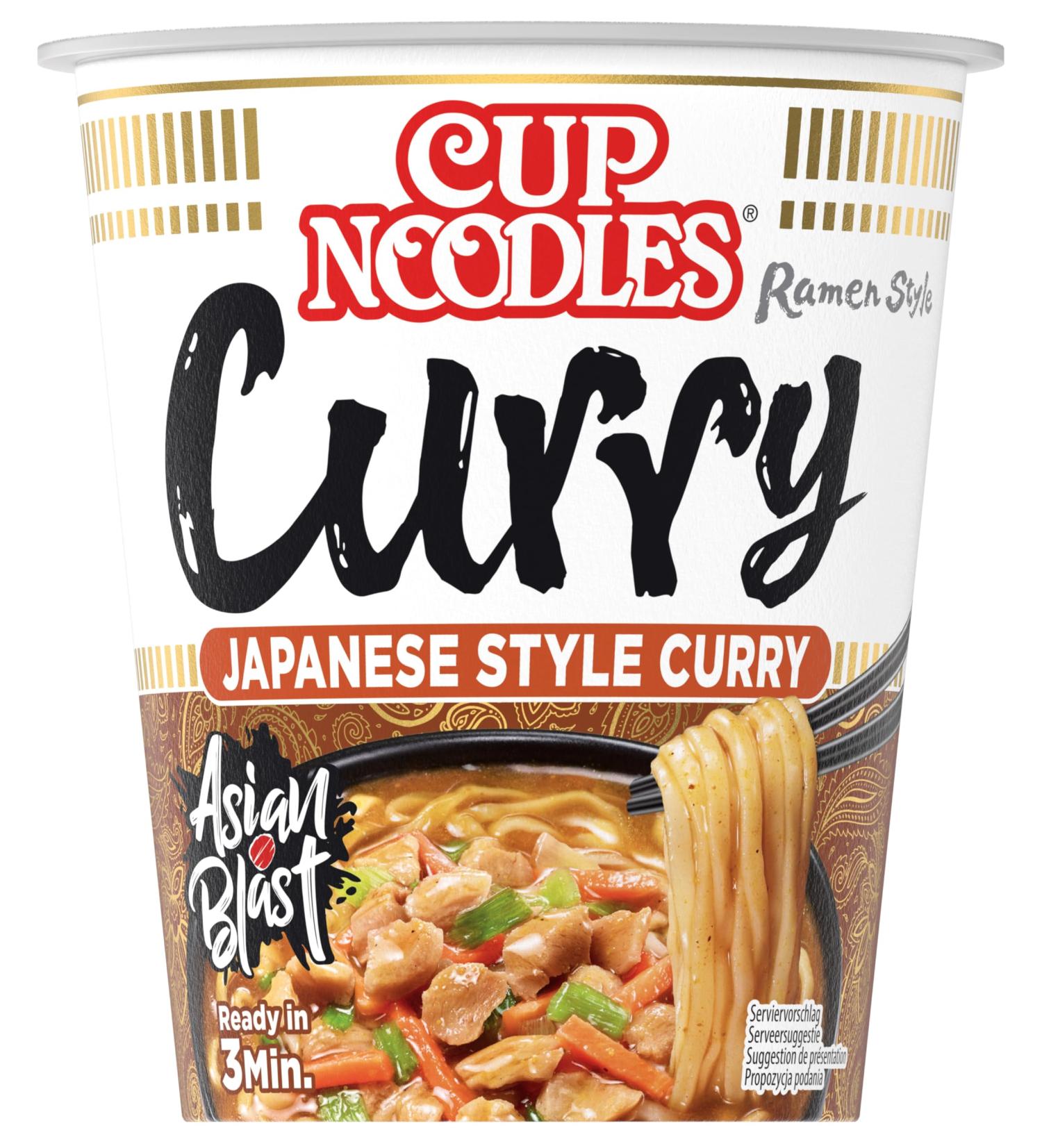  NISSIN Nissin Cup Noodles Instant Japanese Style Curry Noodles - Chicken Curry & Vegetable Flavour Quick Prep in a Cup Asian Food (8 x 63g) - Buy Online on GoSupps.com