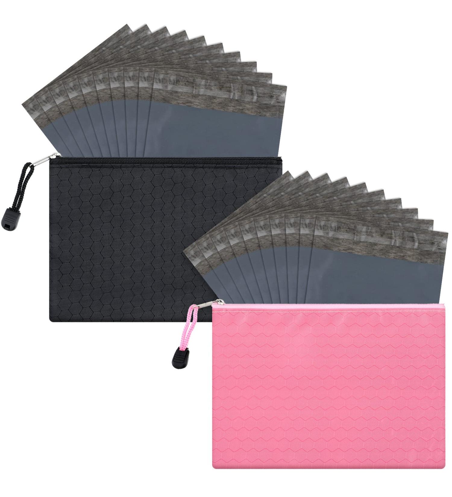 100 Pcs Feminine Disposal Bags & 2 Sanitary Pouches | Hygiene Storage for Tampons, Pads, Liners | Black Opaque Bags - Buy Now! - Buy Online on GoSupps.com