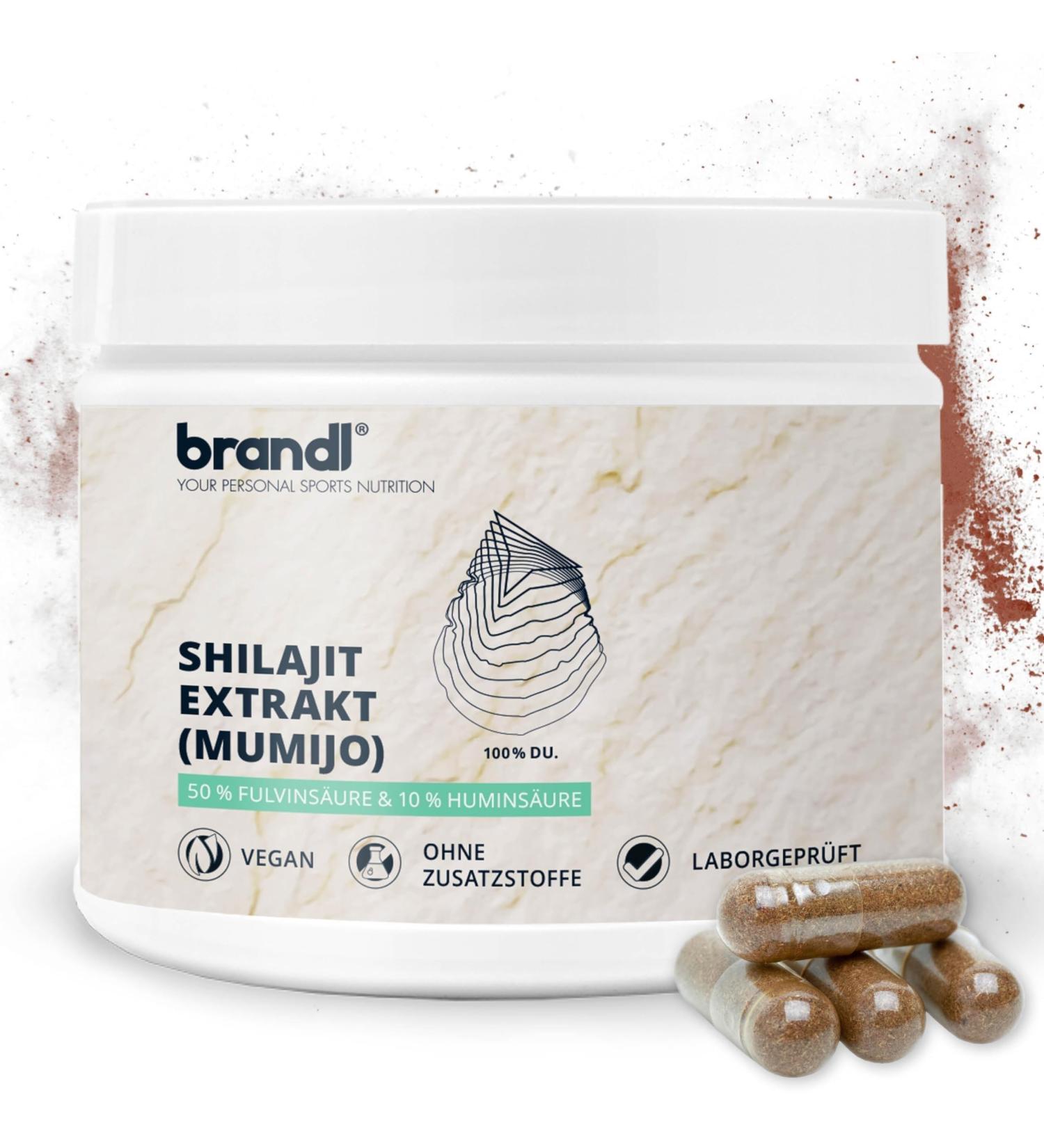 Buy brandl Shilajit Capsules - 500mg Extract with 50% Fulvic Acid & 10% Humic Acid - 120 Capsules of Original Mumijo Shilajit - Buy Online on GoSupps.com