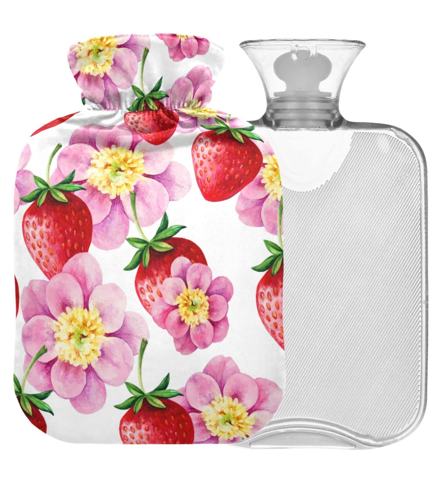 NAANLE Cherry Blossom Heat Bottle - 2L Transparent Hot Water Bottle for Pain Relief & Warmth | Ideal for Back Hands and Feet - Buy Online on GoSupps.com