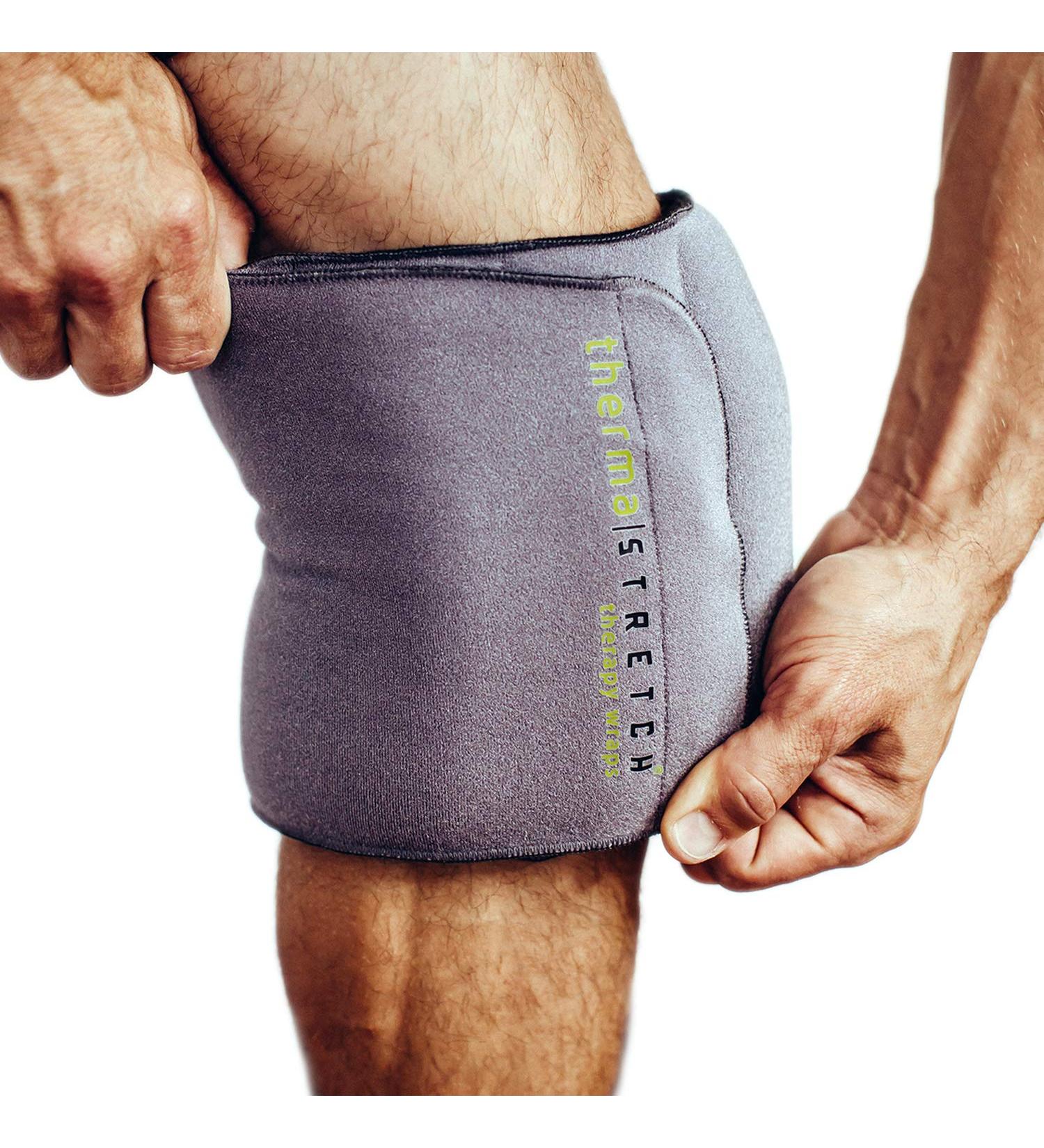 Therma-Stretch Knee Heating Pad - Microwavable Compression Wrap for Arthritis & Joint Pain Relief | Adjustable & Stretchable Therapy - Buy Online on GoSupps.com
