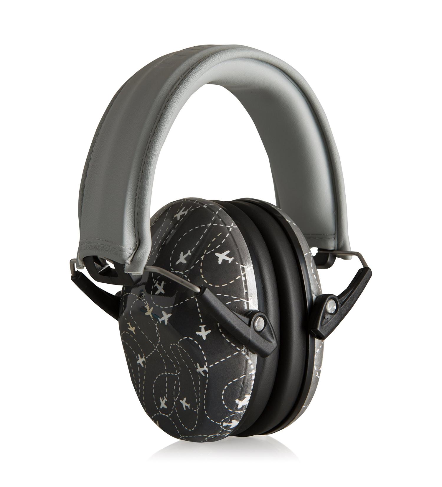 Designer Muted Hearing Protection for Kids - Adjustable Ear Muffs from Toddler to Teen, Aero Gray - Buy Online on GoSupps.com