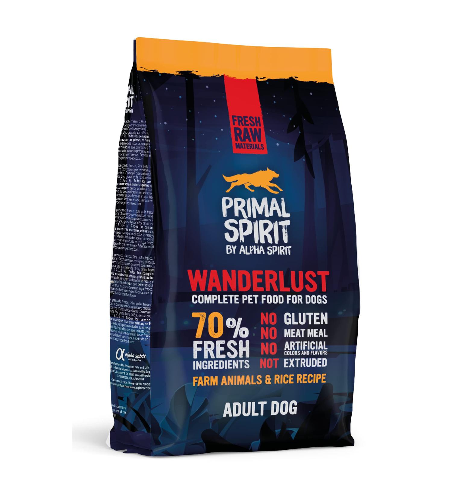 Primal Spirit 8436586310868 70% Wanderlust Adult Dog Food 1 Kg