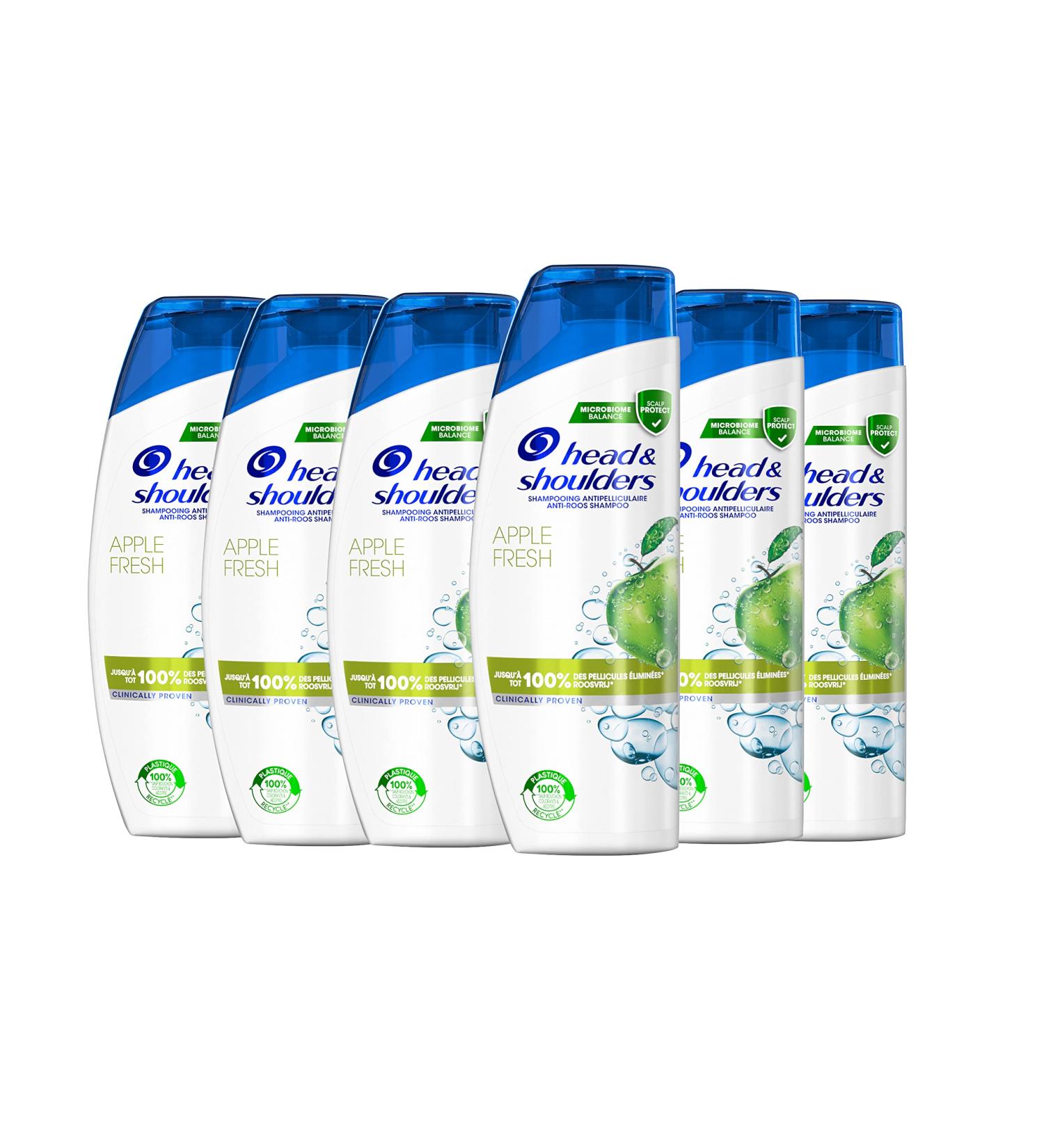 Head & Shoulders Apple Fresh Anti-Dandruff Shampoo Up to 100% Dandruff Control Clinically Proven Dermatologically Tested 6x285 ml - Buy Online on GoSupps.com