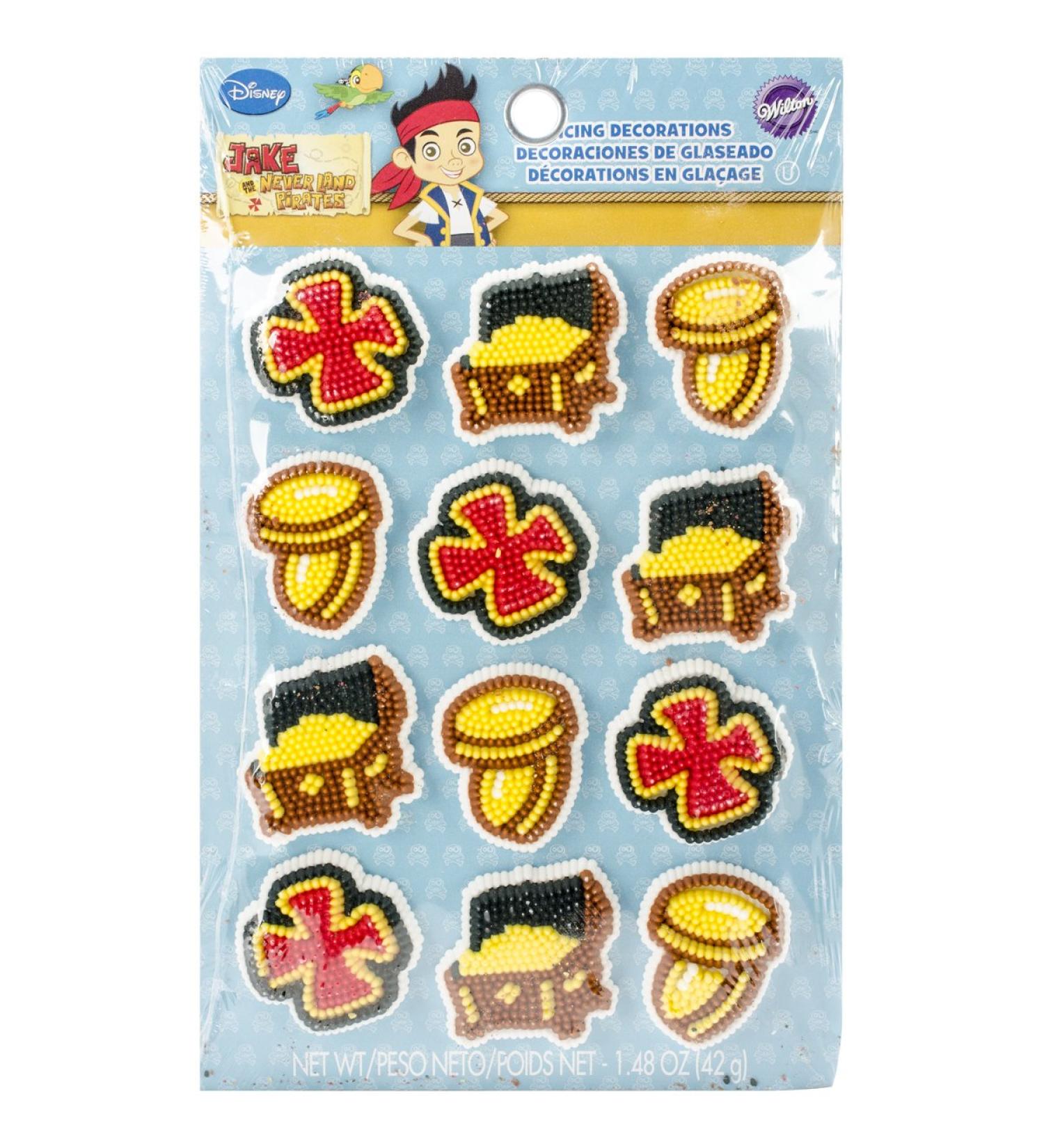 Royal Icing Decorations 12/Pkg-Jake & The Never Land Pirates