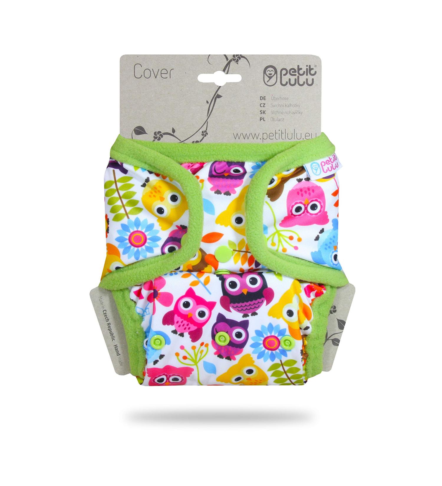Petit Lulu Cloth Nappy Wrap | One Size (11-35.2 lbs) | Washable Diaper Cover | Happy Owls Design | Made in Europe - Buy Online on GoSupps.com