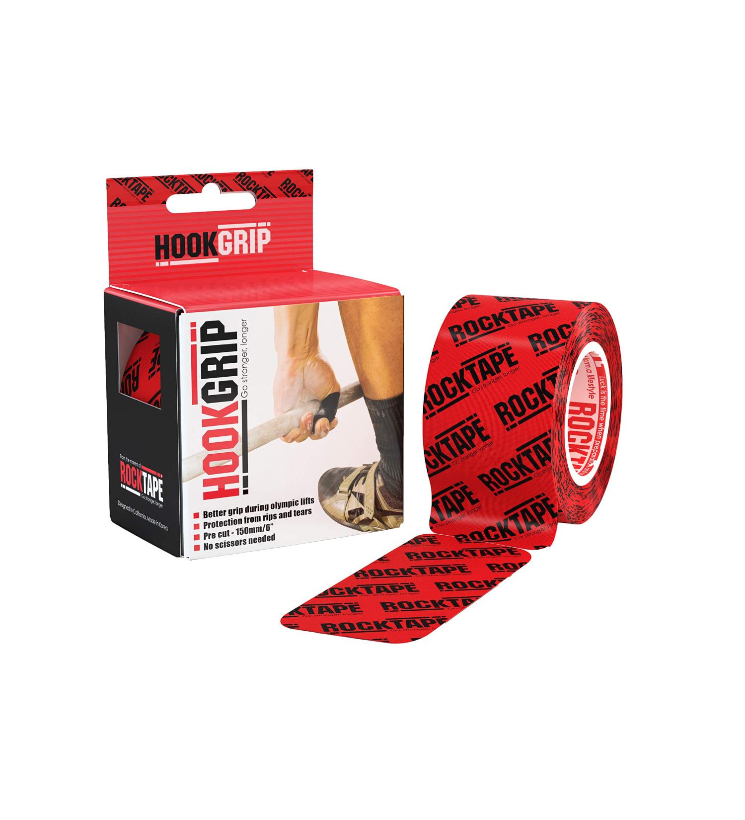 RockTape HookGrip 2-Inch Thumb Protection Kinesiology Tape for Weightlifting (32 Pre-Cut Strips)