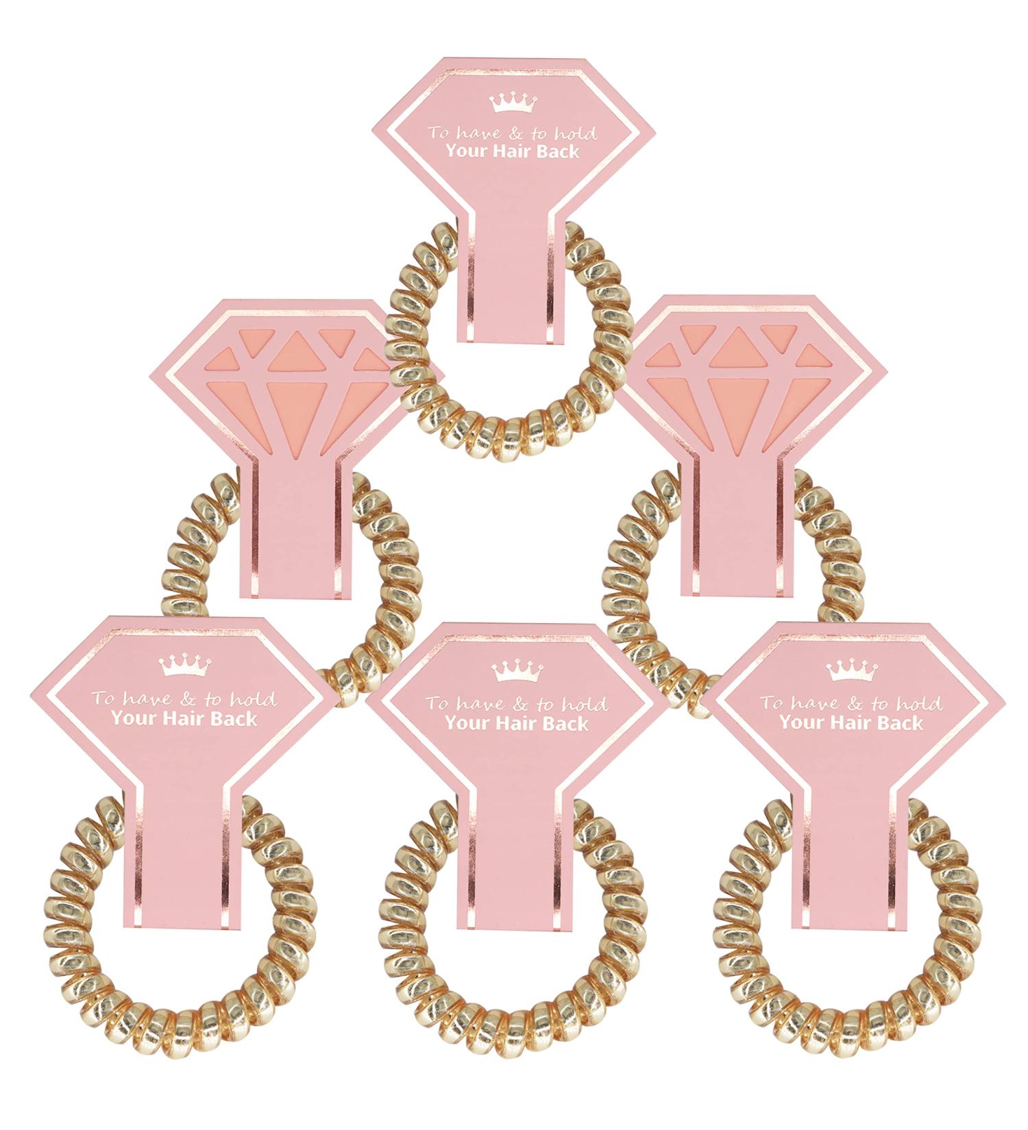 6 PACK Champagne Bridesmaid Hair Ties - Bachelorette Party Favors & Proposal Gifts - Buy Online on GoSupps.com