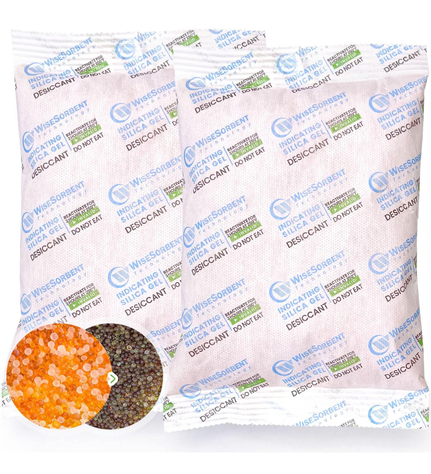 Buy Wisesorb 2Pcs 500g Indicating Silica Gel Packs - Rechargeable Desiccant Moisture Absorbers for Gun Safe and Storage Control - International Shipping Available - Buy Online on GoSupps.com