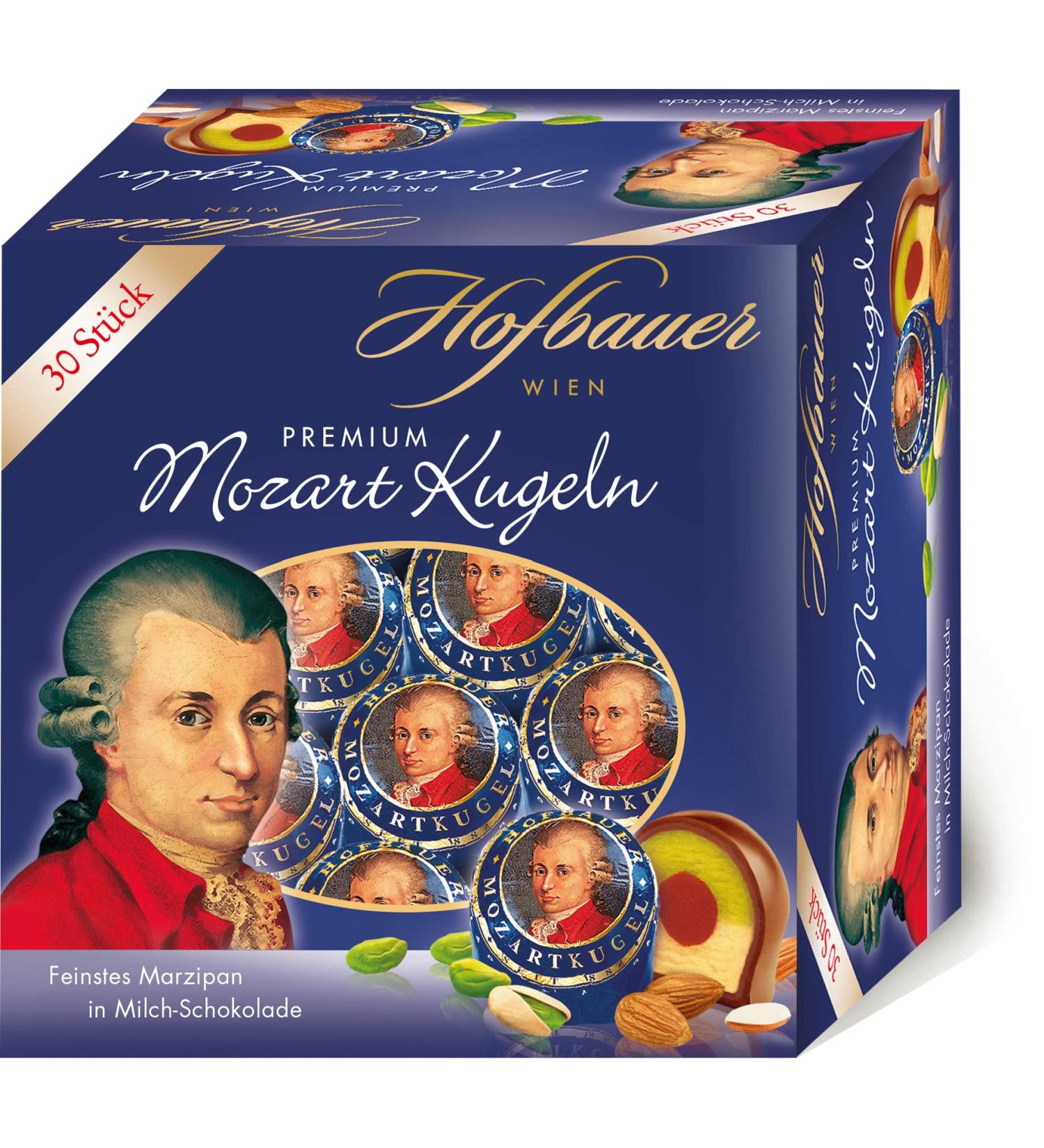 Hofbauer Wien Mozartkugeln Milk Chocolate Box 600g | Buy Authentic Austrian Confectionery Online - Buy Online on GoSupps.com