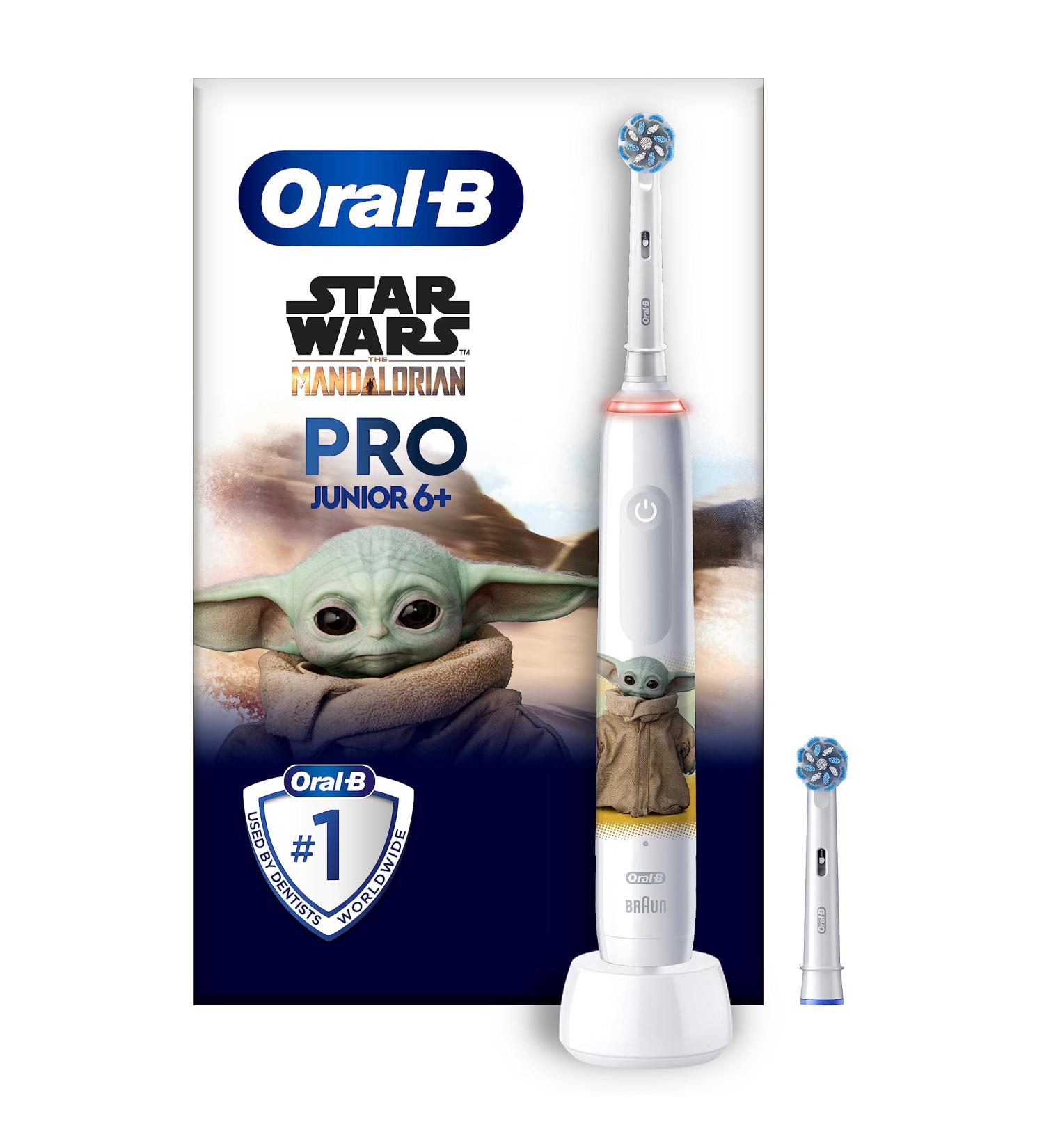 Buy Oral-B Pro Junior Star Wars Electric Toothbrush for Kids - 360 Cleaning Pressure Control & Soft Bristles | Best Children's Dental Care - Buy Online on GoSupps.com