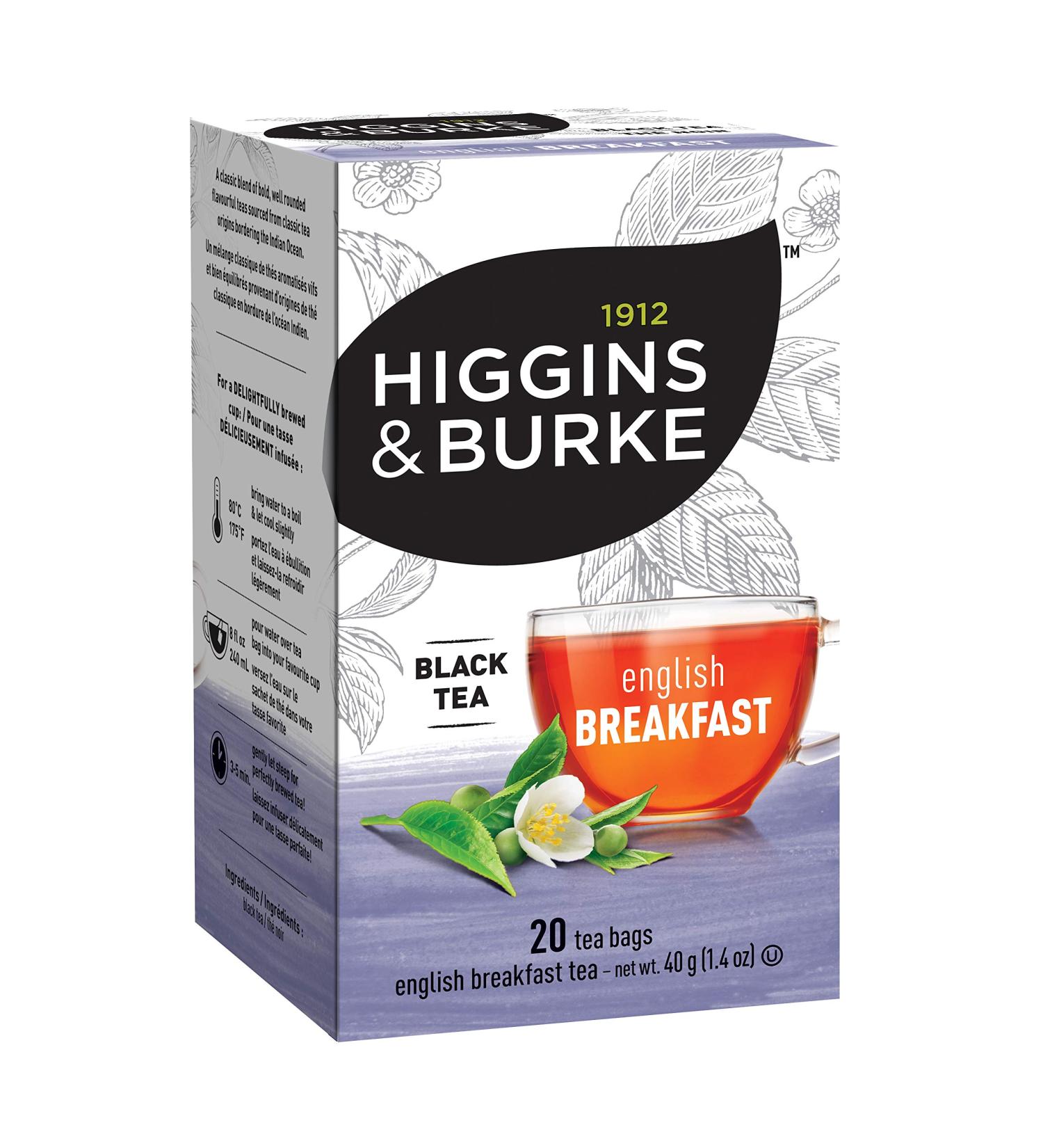 Higgins & Burke Tea English Breakfast Black 20 Count - Buy Online on GoSupps.com