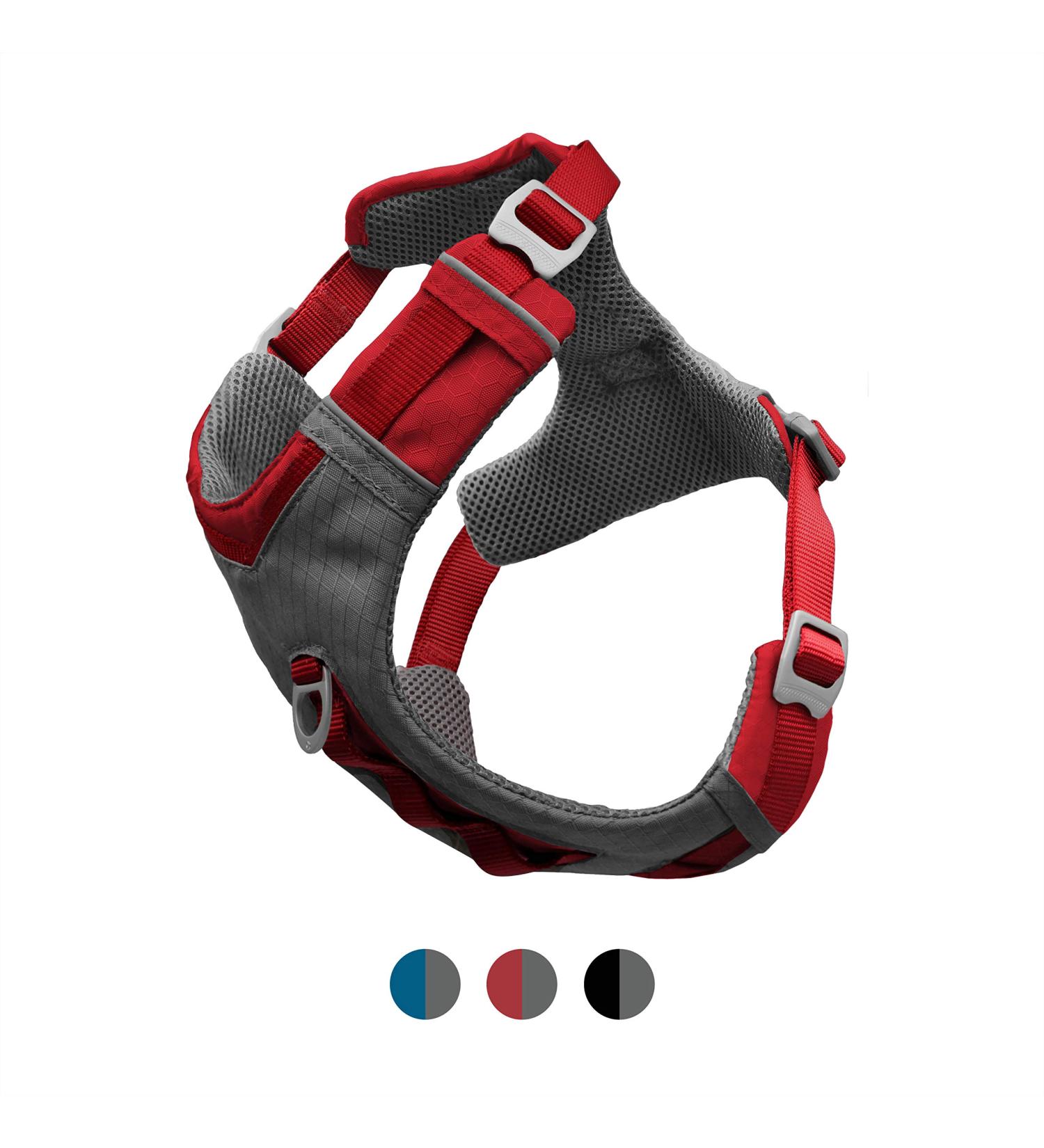 Kurgo Journey Air Dog Harness XL - Padded Chest & Back Handle for Dogs 34-47 kg - Red/Gray - International Shipping - Buy Online on GoSupps.com