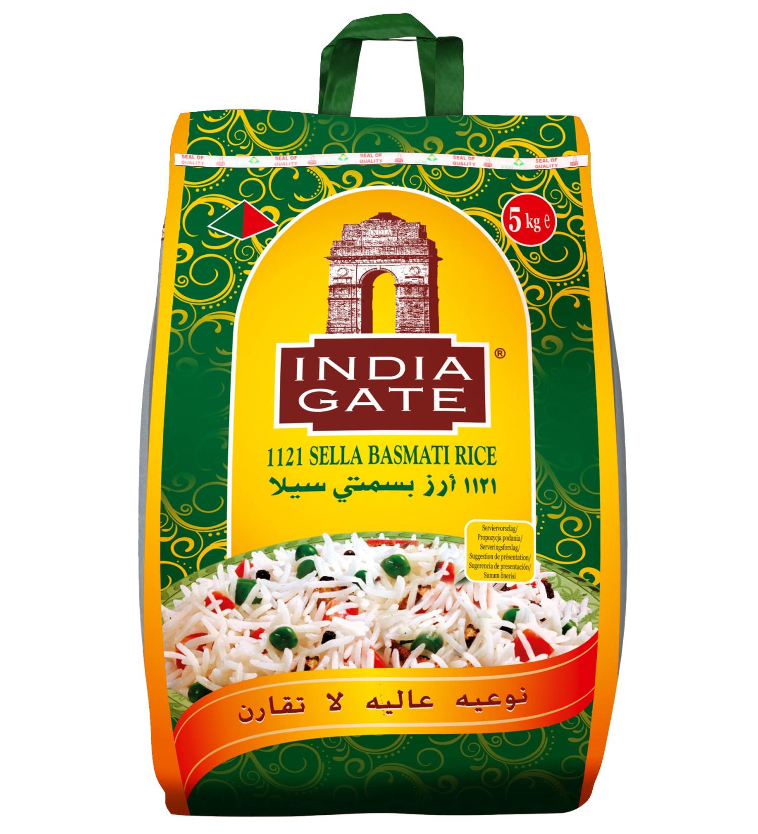 Buy INDIA GATE Sella Basmati Rice - Aromatic Parboiled Long Grain - 5 kg Bulk Pack - Shop Internationally - Buy Online on GoSupps.com
