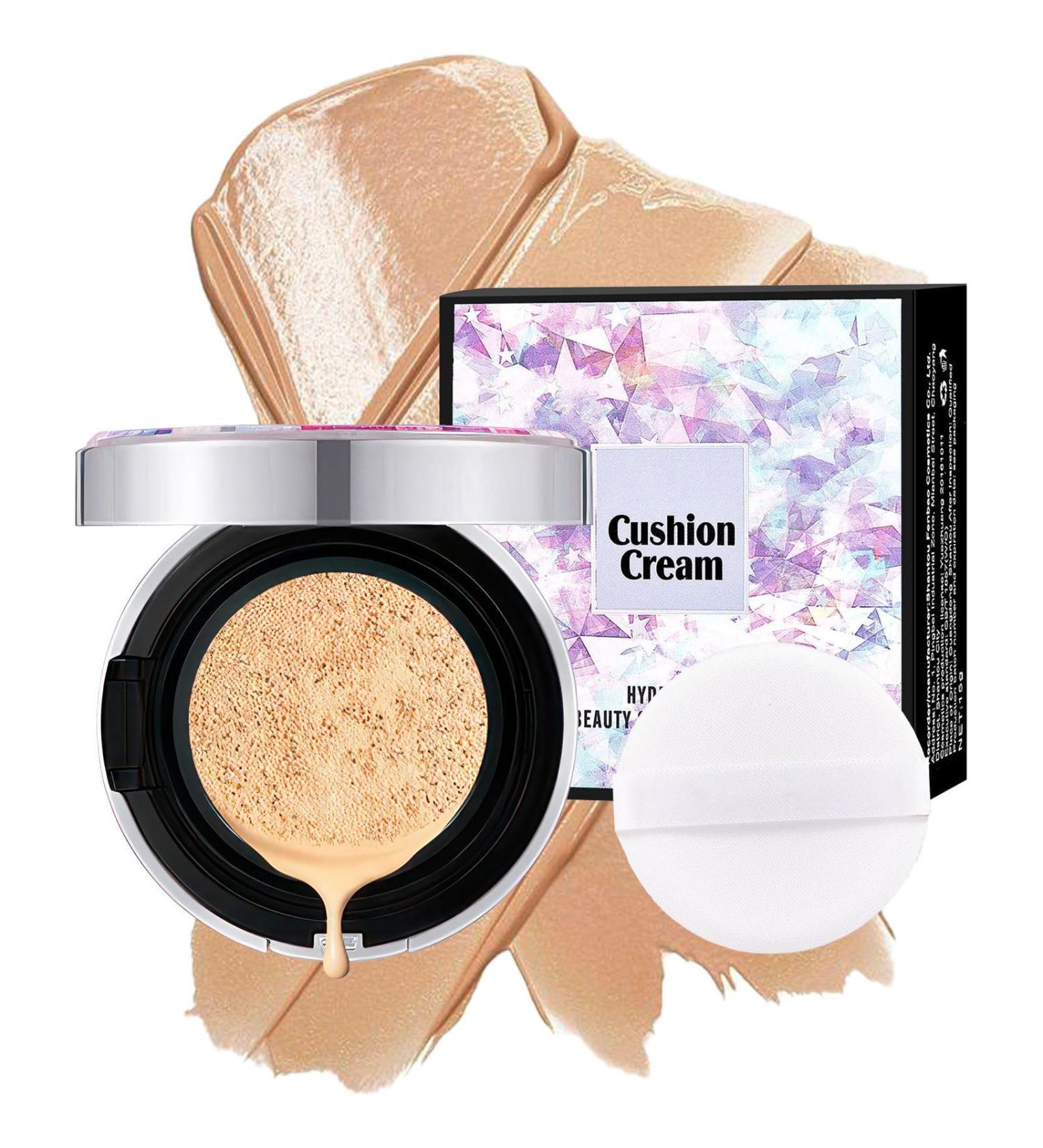 Air Cushion CC Cream - Long-Lasting Waterproof BB Foundation for Mature Skin | Brightening & Moisturizing Full Coverage Concealer for Even Skin Tone - Buy Online on GoSupps.com