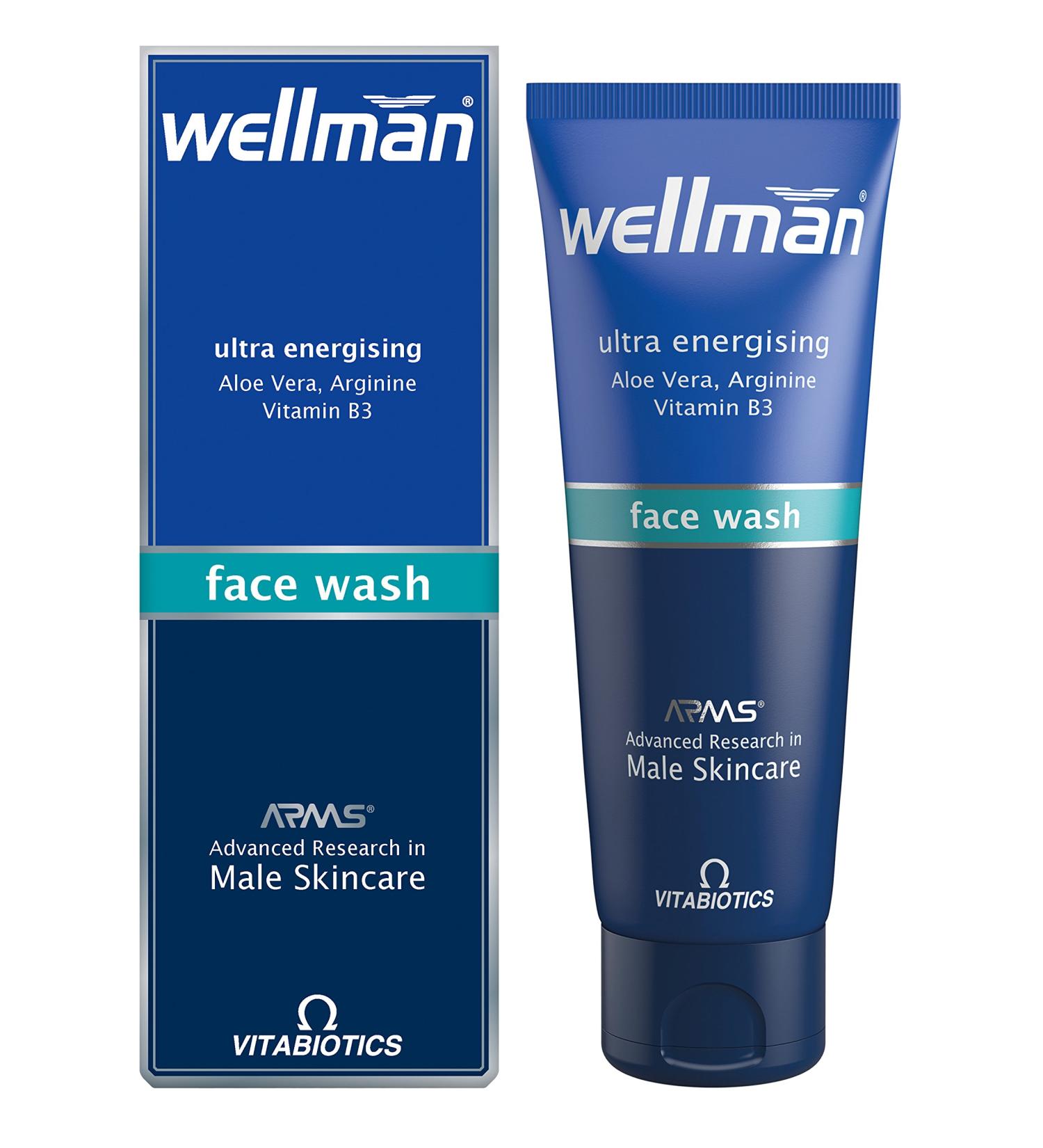 Vitabiotics Wellman Face Wash - 125 ml - Buy Online on GoSupps.com