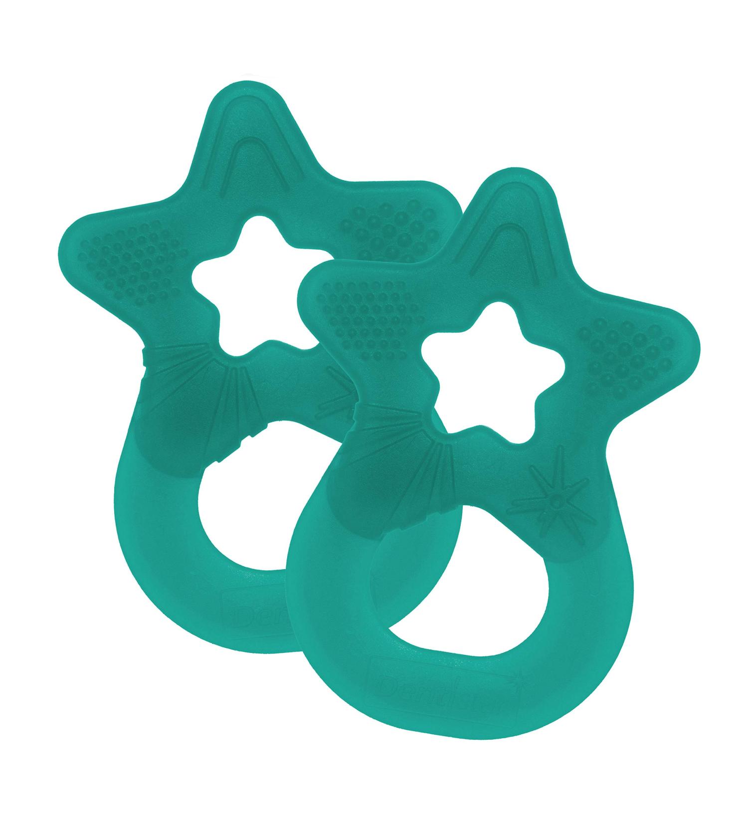Dentistar Teething Ring Set for Babies (3+ months) - Cooling Teether for Molars - Made in Germany - Tannen Gr n | 2-Pack - Buy Online on GoSupps.com