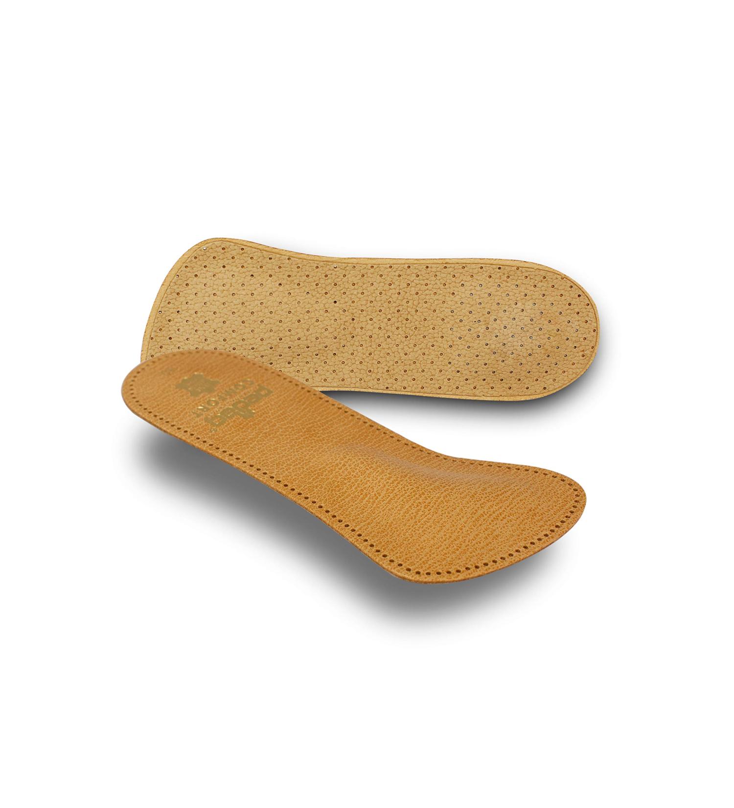 pedag Comfort Leather 3/4 Inserts for Whole Foot Support - Handmade in Germany - Tan - Men and Women's Dress Shoes, Flats, Ballet Flats, Sandals - Real Leather - Size US M 11 / EU 44 - 1 Pair - Buy Online on GoSupps.com