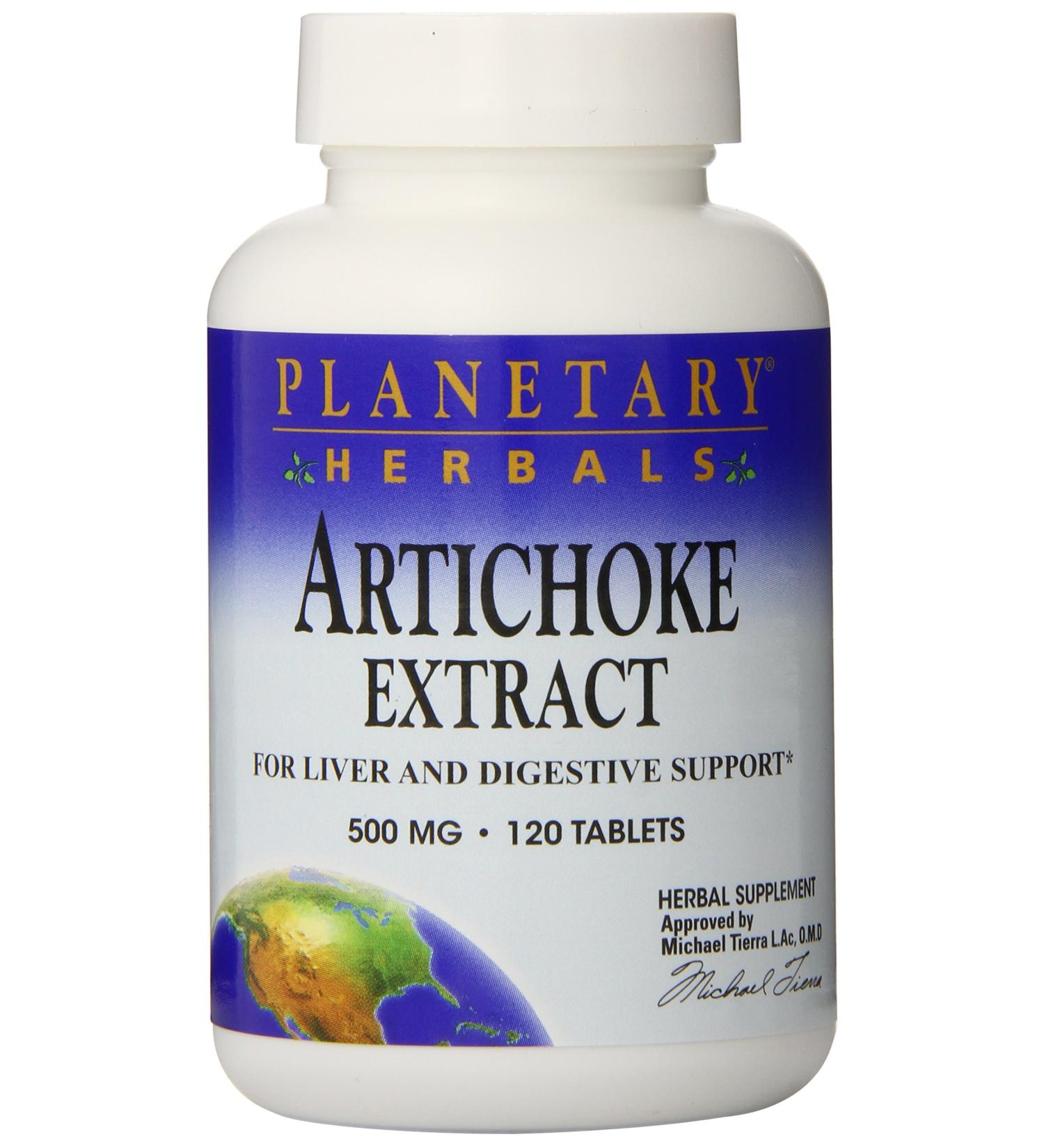 Planetary Herbals Artichoke Extract 500mg Tablets - 120 Count - Buy Online on GoSupps.com