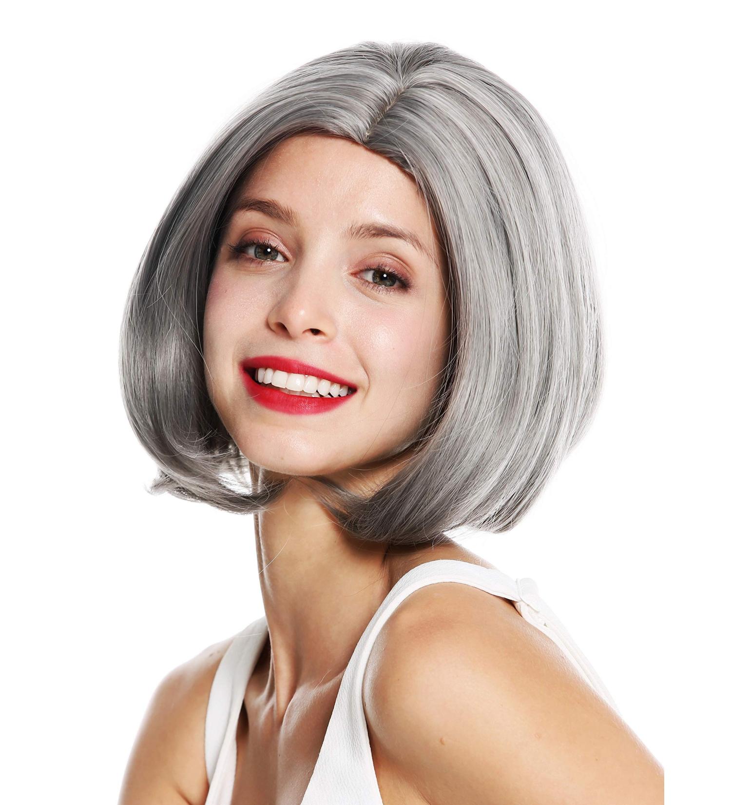 Shop WIG ME UP 1962-10A/88A Short Bob Wig - Grey Streaked Ladies' Wig with Curved Tips | International Shipping Available - Buy Online on GoSupps.com
