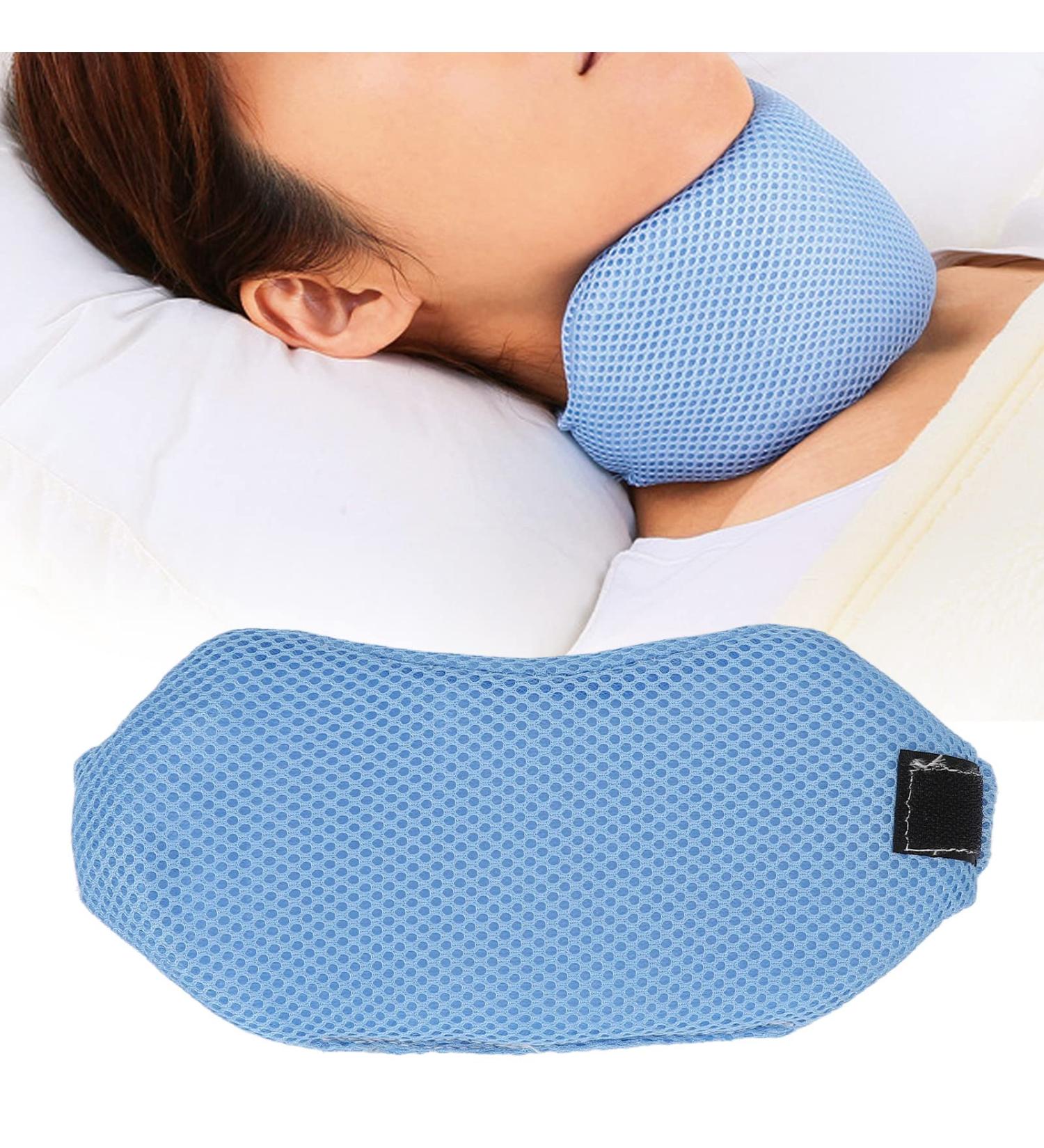 Breathable Mesh Anti Snore Chin Strap for Men and Women - Blue - Buy Online on GoSupps.com