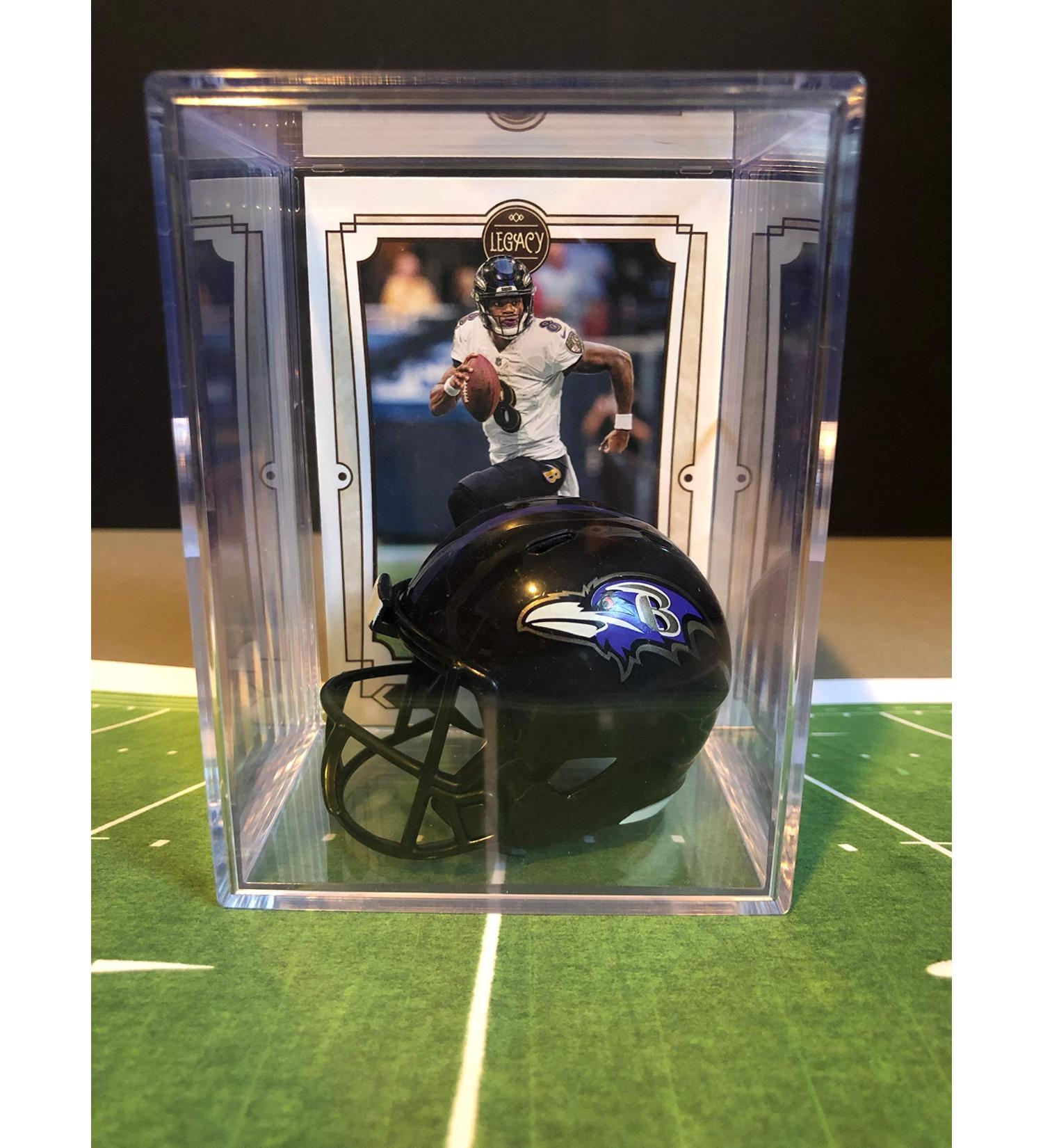 Baltimore Ravens NFL Helmet Shadowbox w/Lamar Jackson card