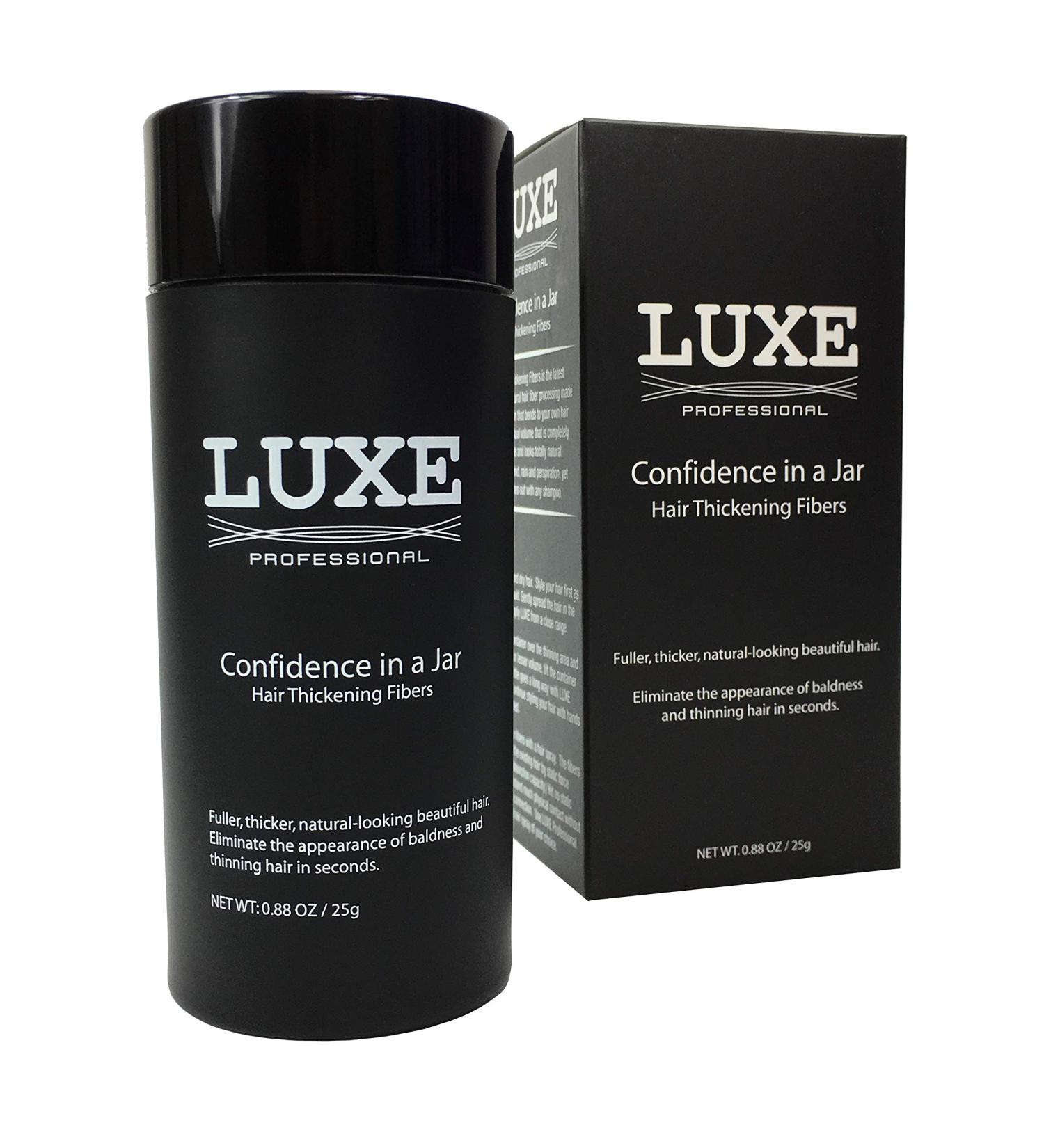 LUXE Hair Thickening Fibers - 2 Months+ Supply in Gray | Hypoallergenic & Dermatologist Tested for Confidence Boost - Buy Online on GoSupps.com