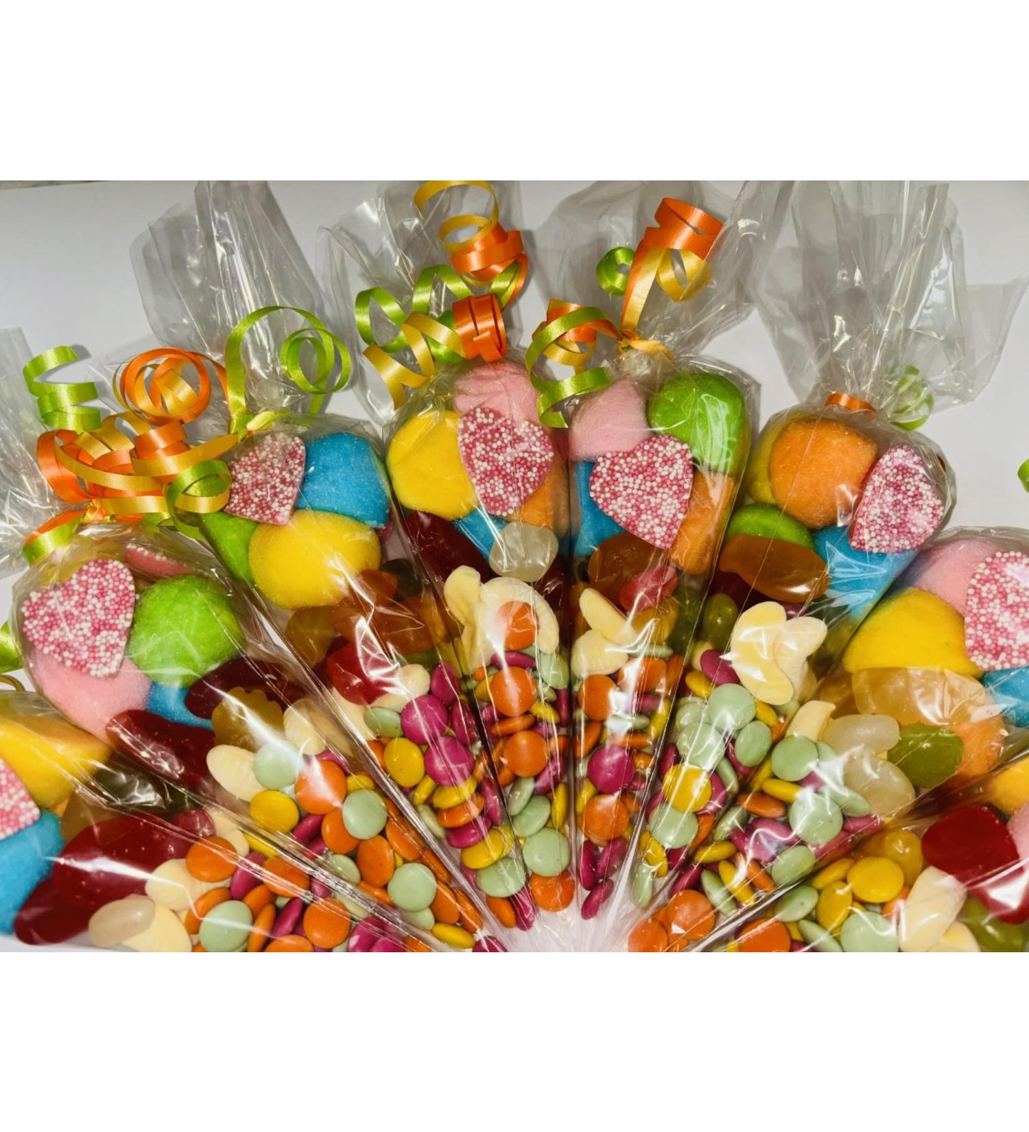 Bright Colour Sweet Candy Cones Sweets Party Bags Filled Bag Sweet Gift Cone x 12 - Buy Online on GoSupps.com