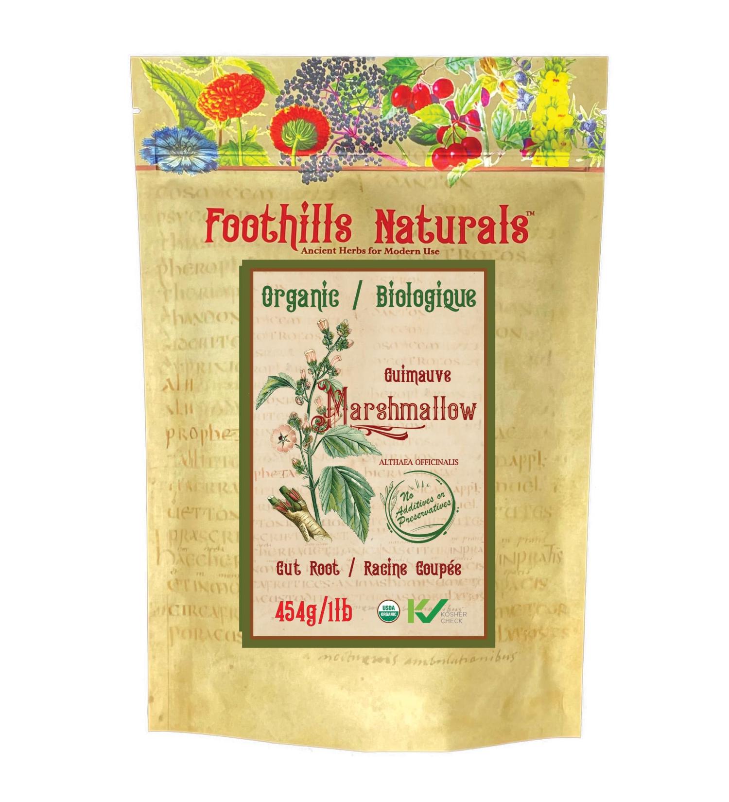 Foothills Naturals Marshmallow Root Organic - 454g / 1 lb Cut - Buy Online on GoSupps.com