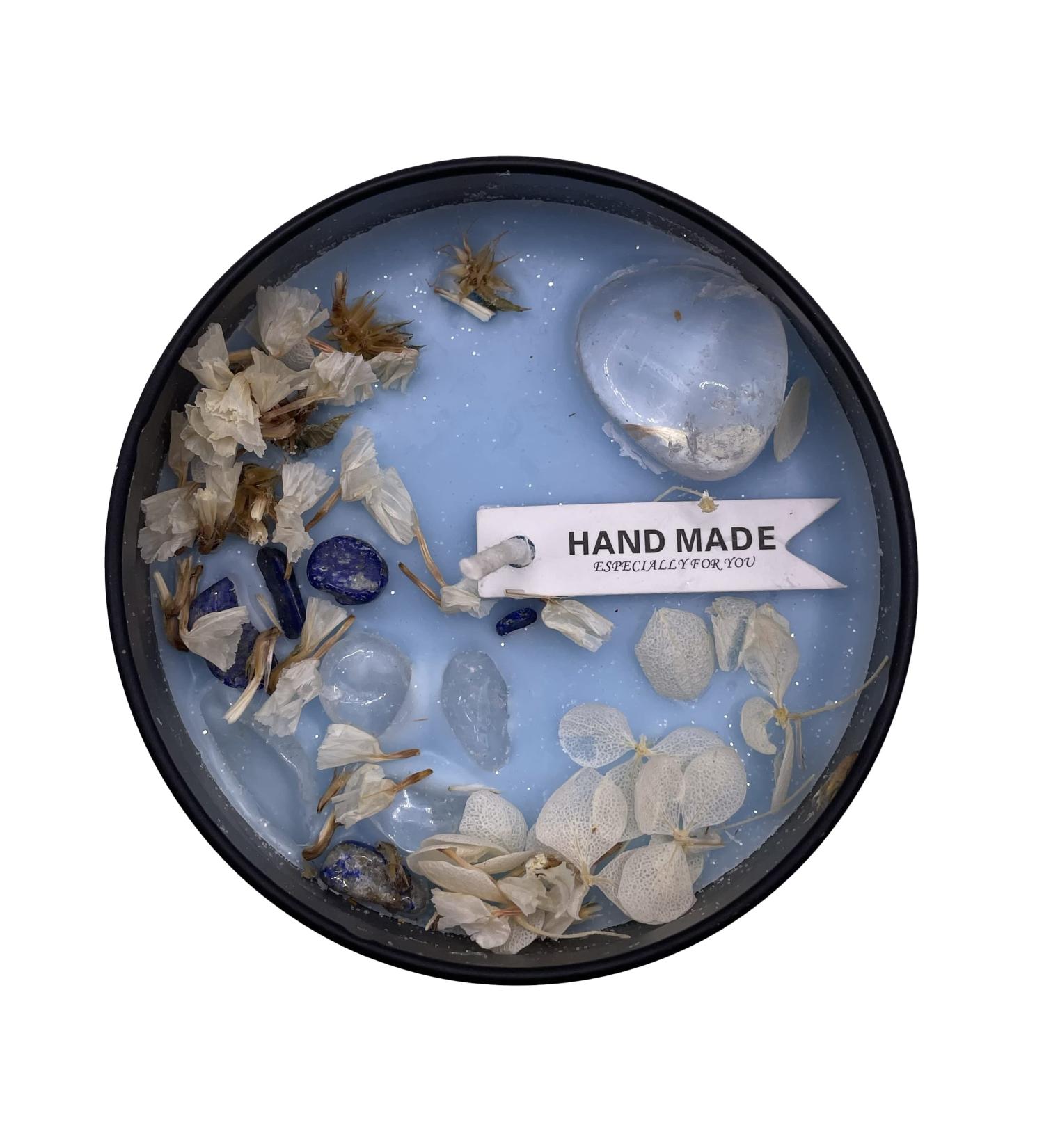 Wicca Crystal Moonlight Guidance Candle - Vegan Soy Wax, Moonlight Musk Scent - Cleansing & Positivity - Buy Online on GoSupps.com