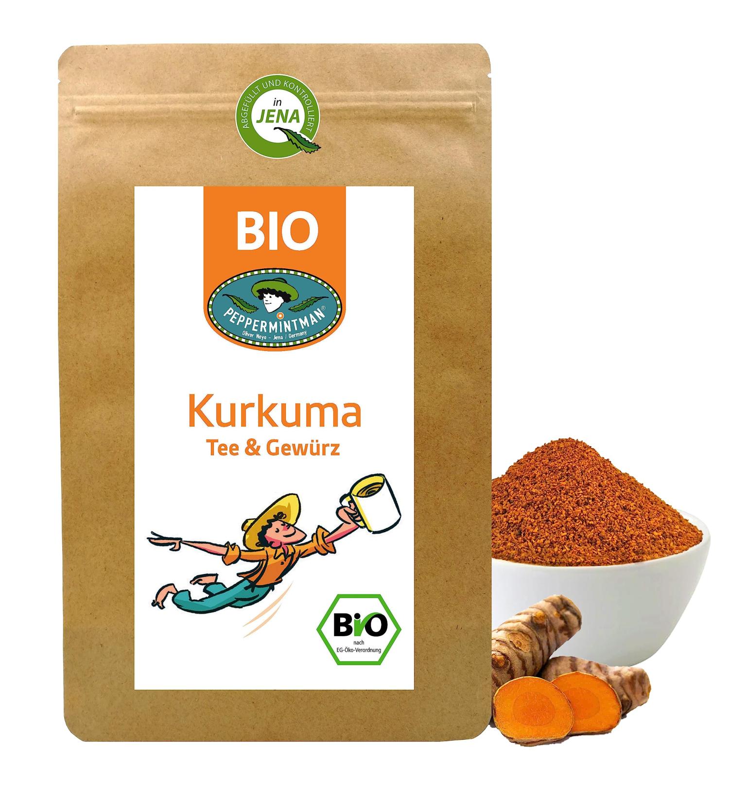 Organic Turmeric Tea 500g - Curcumin-Rich Spice & Aromatic Golden Milk - Premium Peppermint Tea from Turkey - International Shipping Available - Buy Online on GoSupps.com