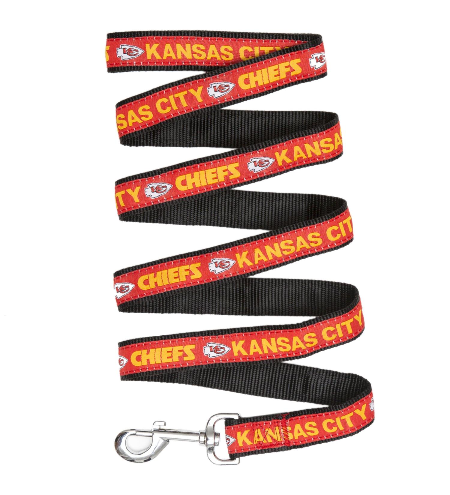 PREMIUM PET LEASHES - NFL KANSAS CITY CHIEFS Pet Leash, SIZE: Medium, Great For Cats & Dogs